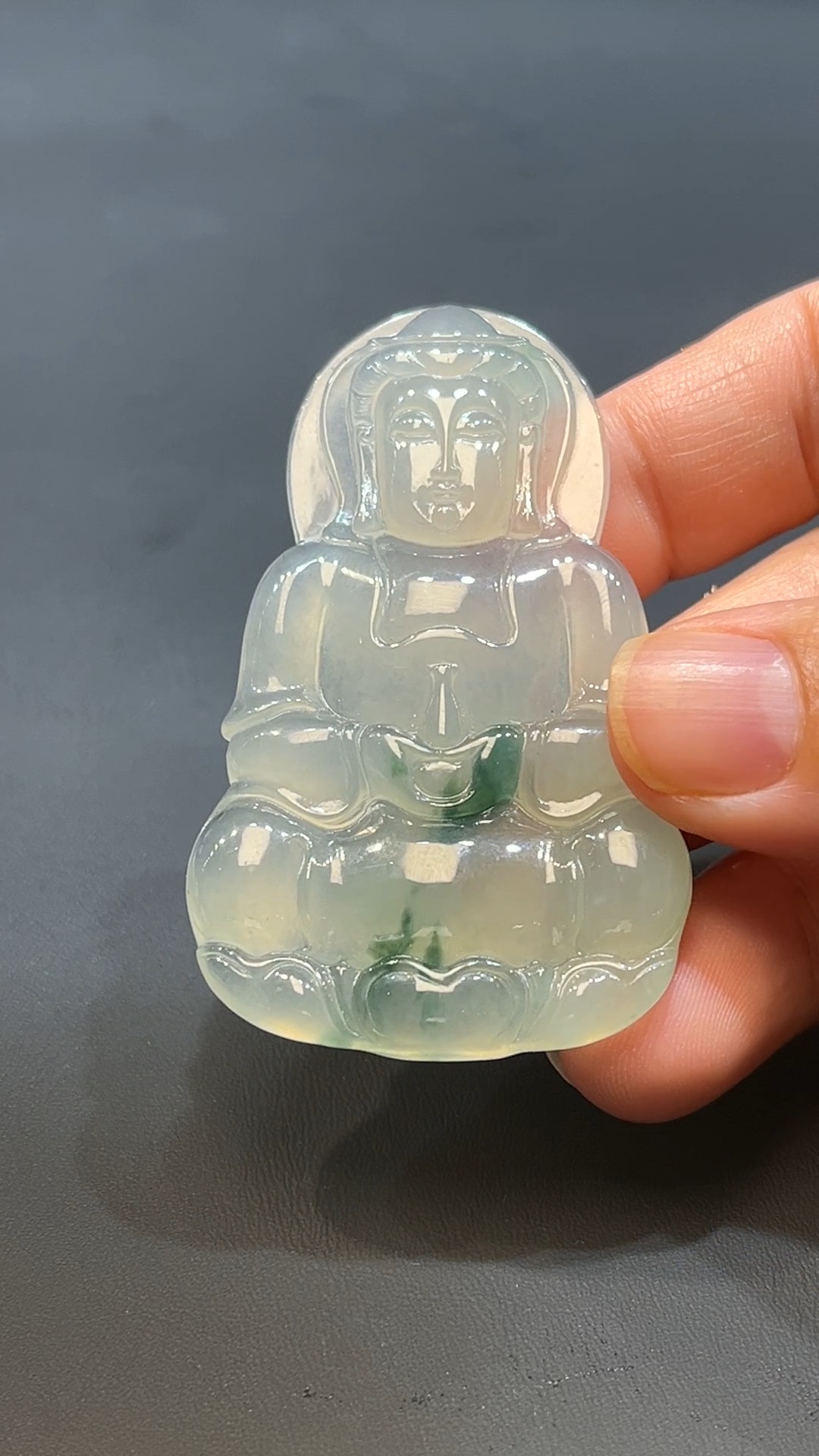 翡翠玉器天然A級翡翠觀音吊墜 翡翠直播#249 2 翡翠玉器天然A級翡翠觀音吊墜 翡翠直播#249 - Image 2