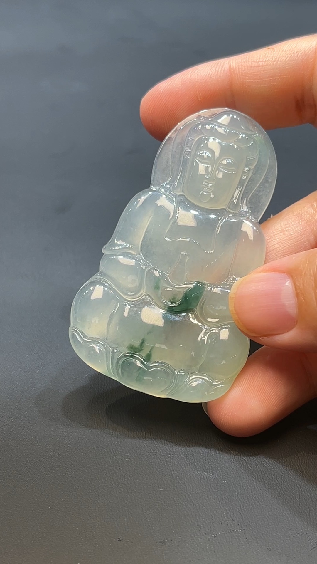 翡翠玉器天然A級翡翠觀音吊墜 翡翠直播#249 3 翡翠玉器天然A級翡翠觀音吊墜 翡翠直播#249 - Image 3