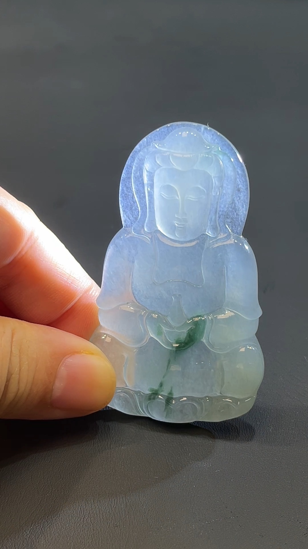 翡翠玉器天然A級翡翠觀音吊墜 翡翠直播#249 5 翡翠玉器天然A級翡翠觀音吊墜 翡翠直播#249 - Image 5