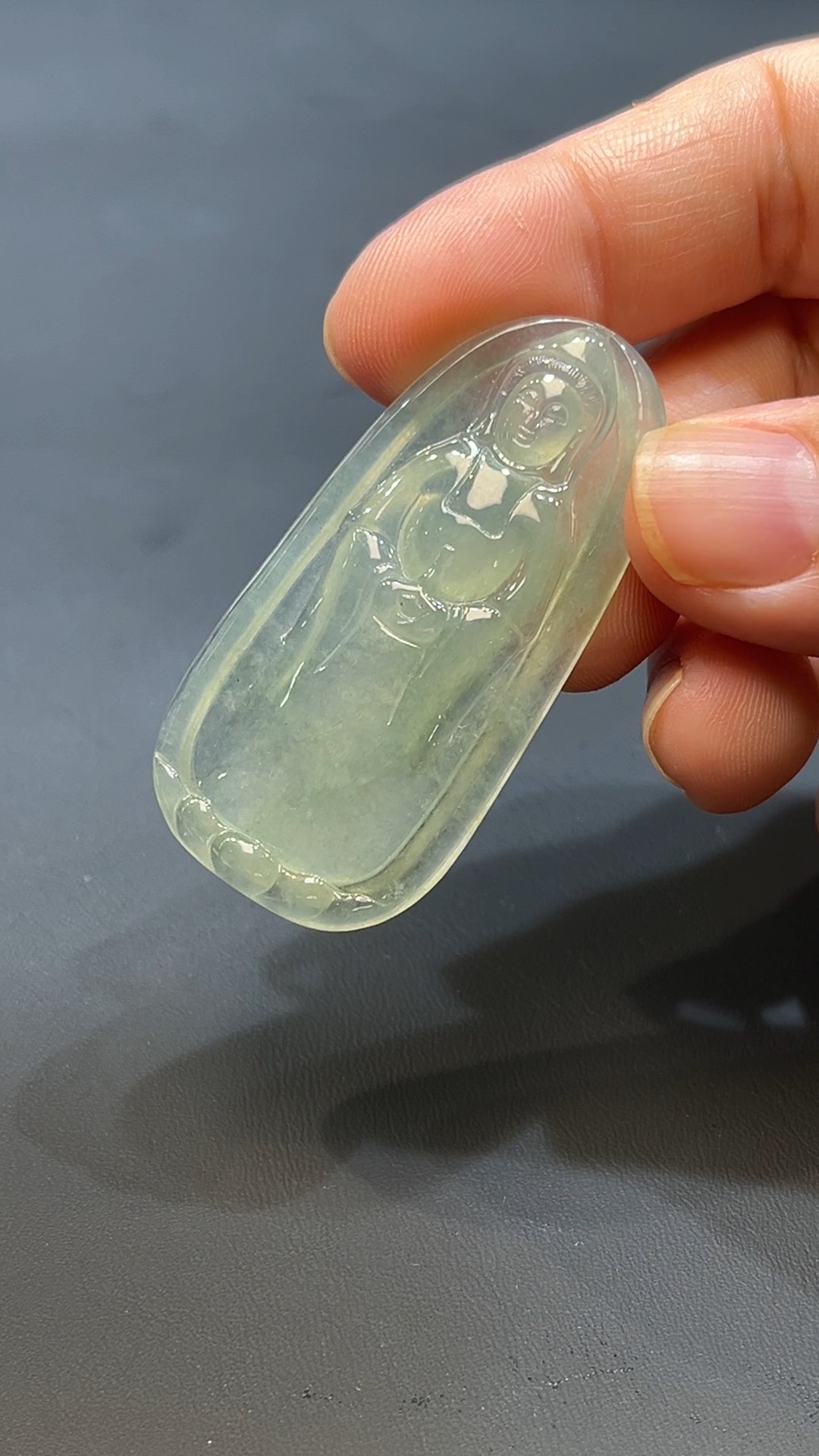 翡翠玉器天然A級翡翠站觀音吊墜 翡翠直播#250 4 翡翠玉器天然A級翡翠站觀音吊墜 翡翠直播#250 - Image 4