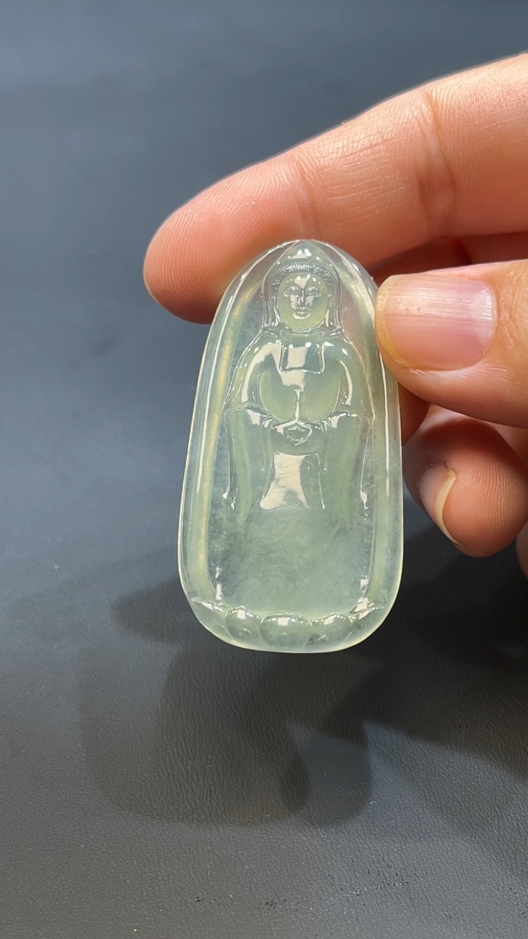 翡翠玉器天然A級翡翠站觀音吊墜 翡翠直播#250 5 翡翠玉器天然A級翡翠站觀音吊墜 翡翠直播#250 - Image 5