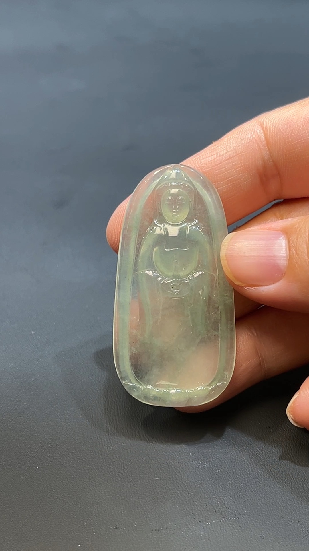 翡翠玉器天然A級翡翠站觀音吊墜 翡翠直播#250 7 翡翠玉器天然A級翡翠站觀音吊墜 翡翠直播#250 - Image 7