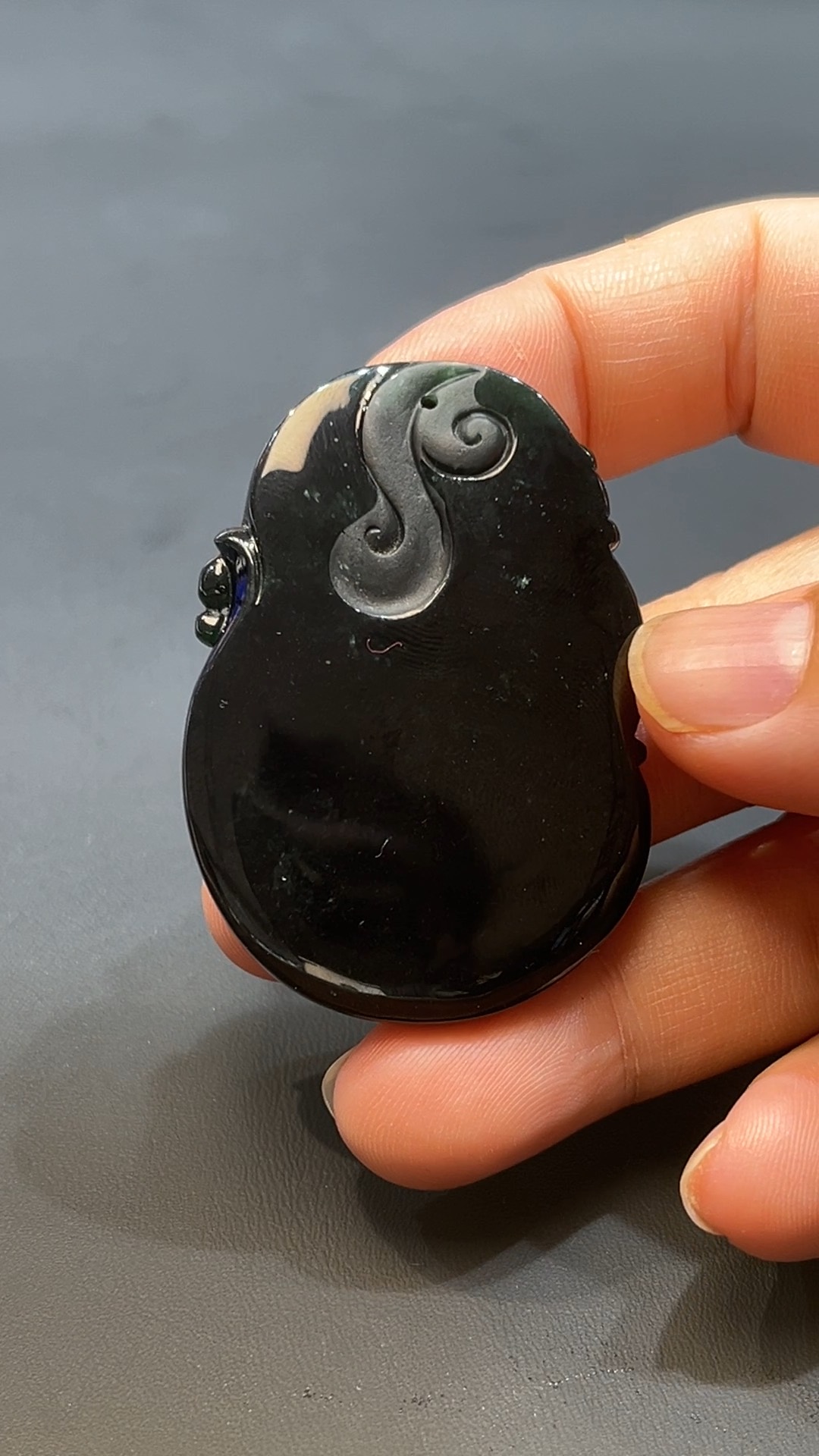 翡翠玉器天然A級翡翠透陽綠墨翠觀音吊墜 翡翠直播#253 7 翡翠玉器天然A級翡翠透陽綠墨翠觀音吊墜 翡翠直播#253 - Image 7