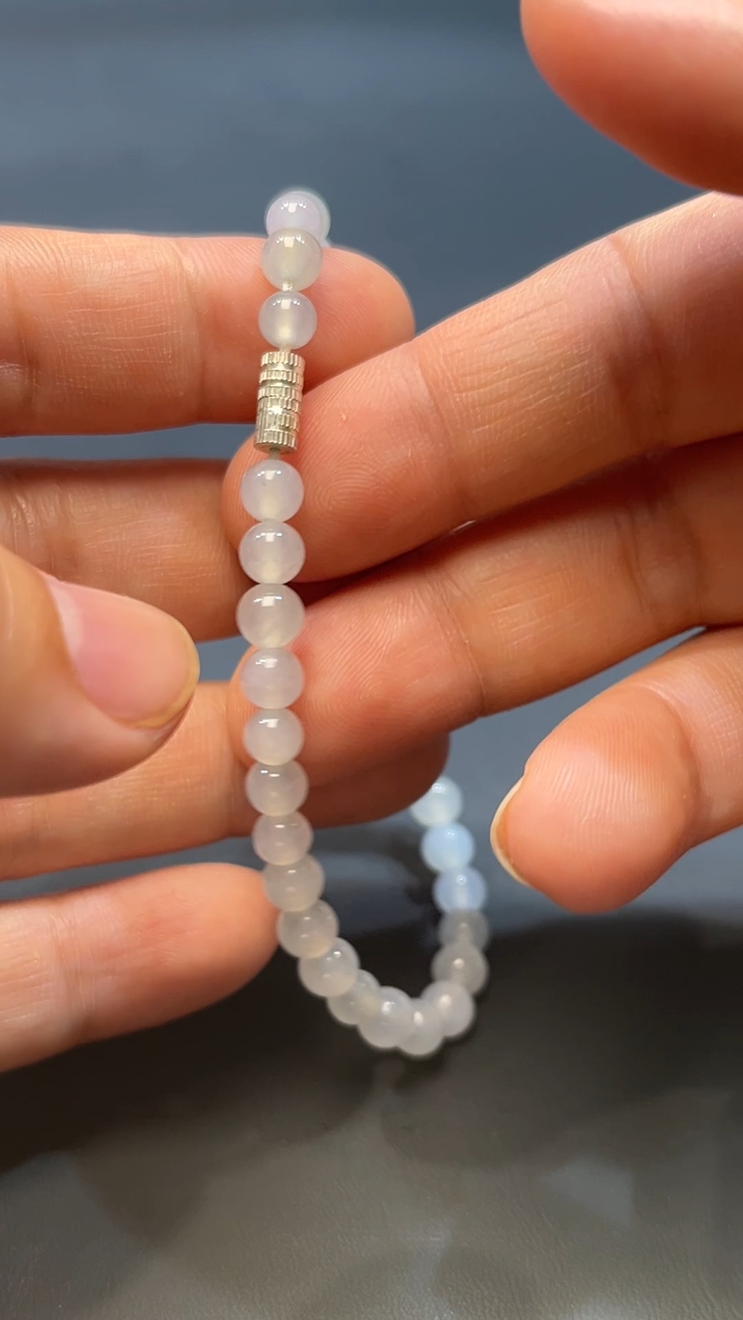 天然A級翡翠圓珠手串 白冰無瑕 翡翠直播#262 2 天然A級翡翠圓珠手串 白冰無瑕 翡翠直播#262 - Image 2