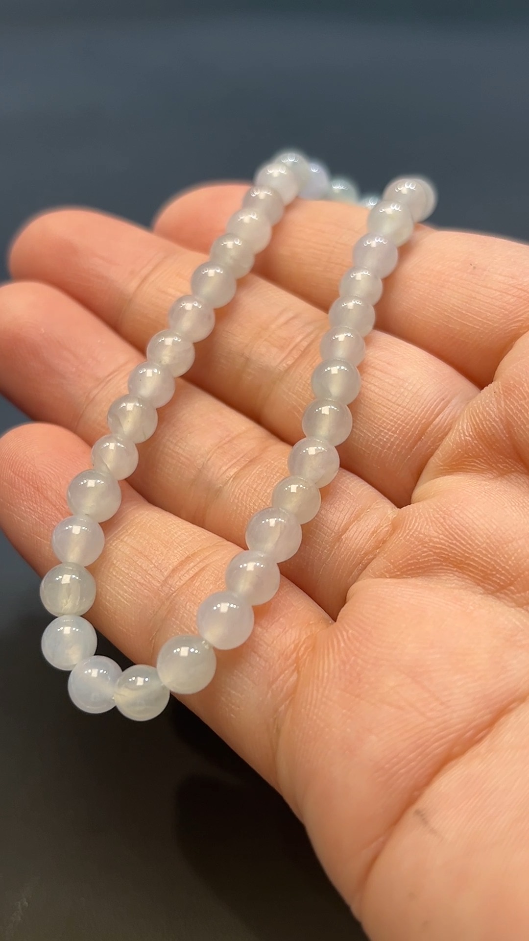 天然A級翡翠圓珠手串 白冰無瑕 翡翠直播#262 8 天然A級翡翠圓珠手串 白冰無瑕 翡翠直播#262 - Image 8