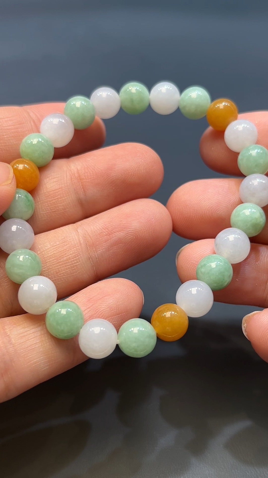 天然A級翡翠 五色呈祥|翡翠玉器圓珠手串翡翠 直播#264 2 天然A級翡翠 五色呈祥|翡翠玉器圓珠手串翡翠 直播#264 - Image 2