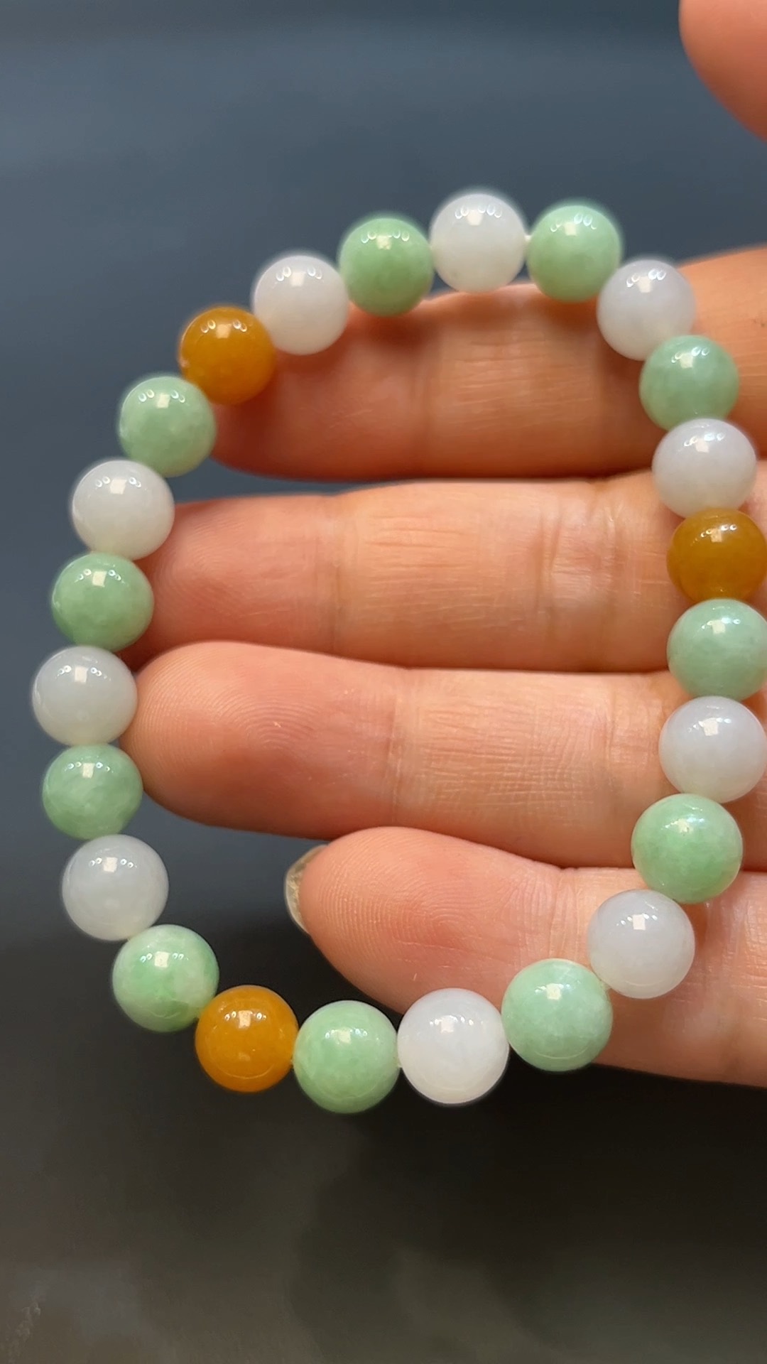 天然A級翡翠 五色呈祥|翡翠玉器圓珠手串翡翠 直播#264 7 天然A級翡翠 五色呈祥|翡翠玉器圓珠手串翡翠 直播#264 - Image 7