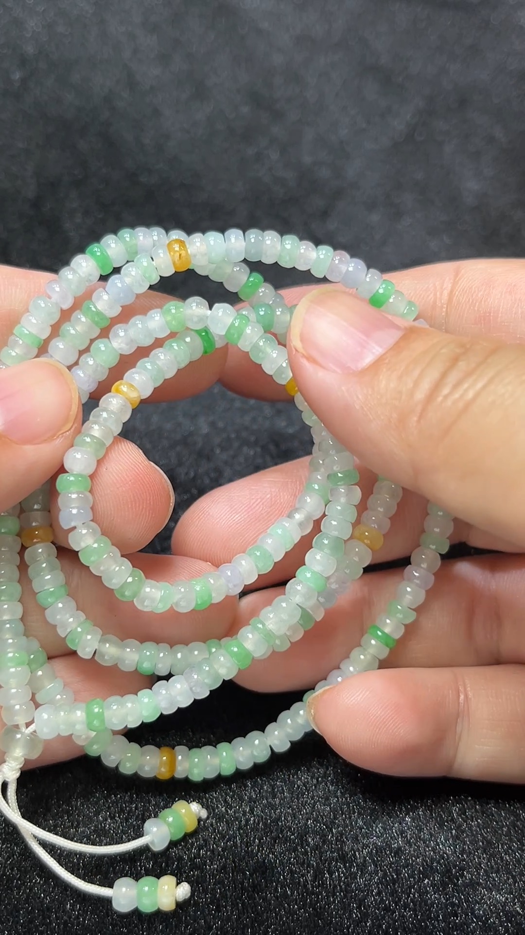 天然A級翡翠 多彩盈財|算盤珠項鏈 翡翠直播#266 4 天然A級翡翠 多彩盈財|算盤珠項鏈 翡翠直播#266 - Image 4