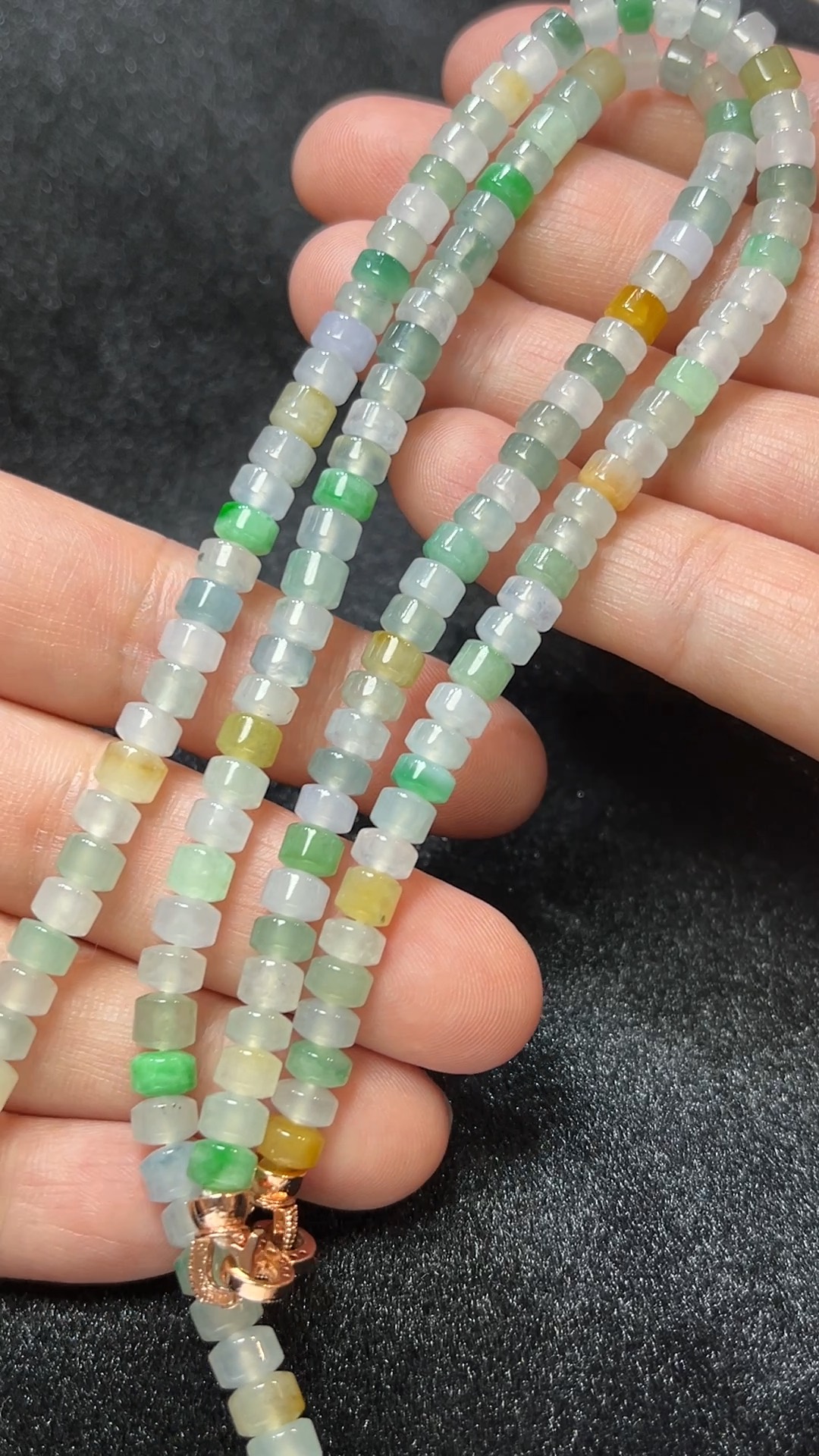 天然A級翡翠 元氣色系|巴胺桶珠項鏈 翡翠直播#267 5 天然A級翡翠 元氣色系|巴胺桶珠項鏈 翡翠直播#267 - Image 5