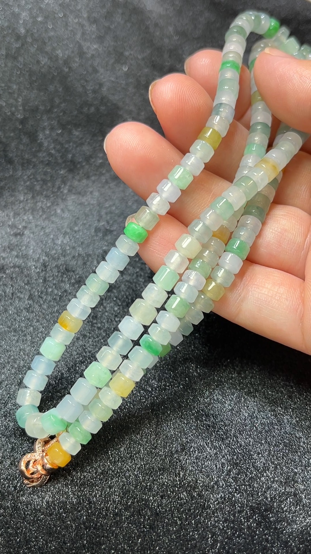 天然A級翡翠 元氣色系|巴胺桶珠項鏈 翡翠直播#267 7 天然A級翡翠 元氣色系|巴胺桶珠項鏈 翡翠直播#267 - Image 7