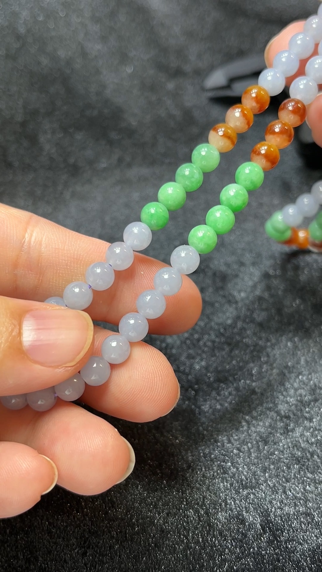 天然A級翡翠 福色成串|多彩翡翠圓珠項鏈設計款 翡翠直播#268 3 天然A級翡翠 福色成串|多彩翡翠圓珠項鏈設計款 翡翠直播#268 - Image 3