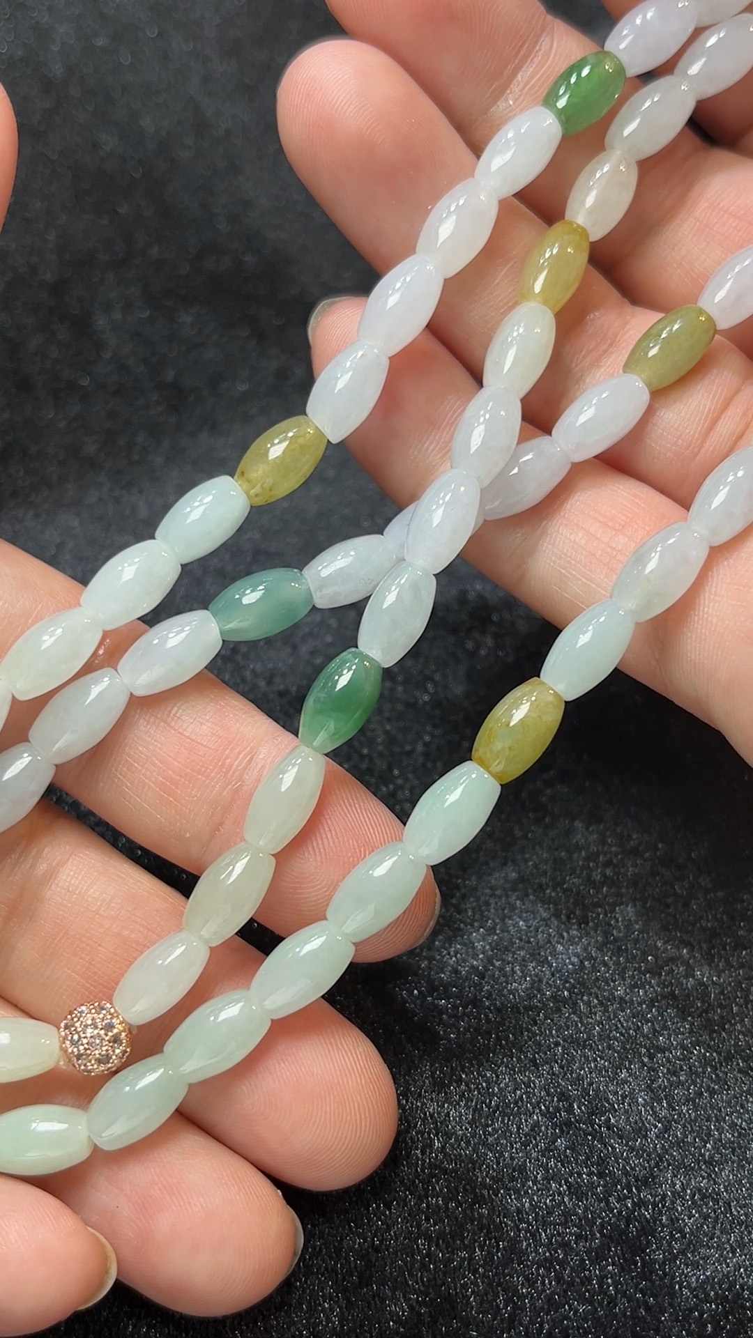 天然A級翡翠 五穀豐盈|天然A貨翡翠米形桶珠項鏈 翡翠直播#270 4 天然A級翡翠 五穀豐盈|天然A貨翡翠米形桶珠項鏈 翡翠直播#270 - Image 4