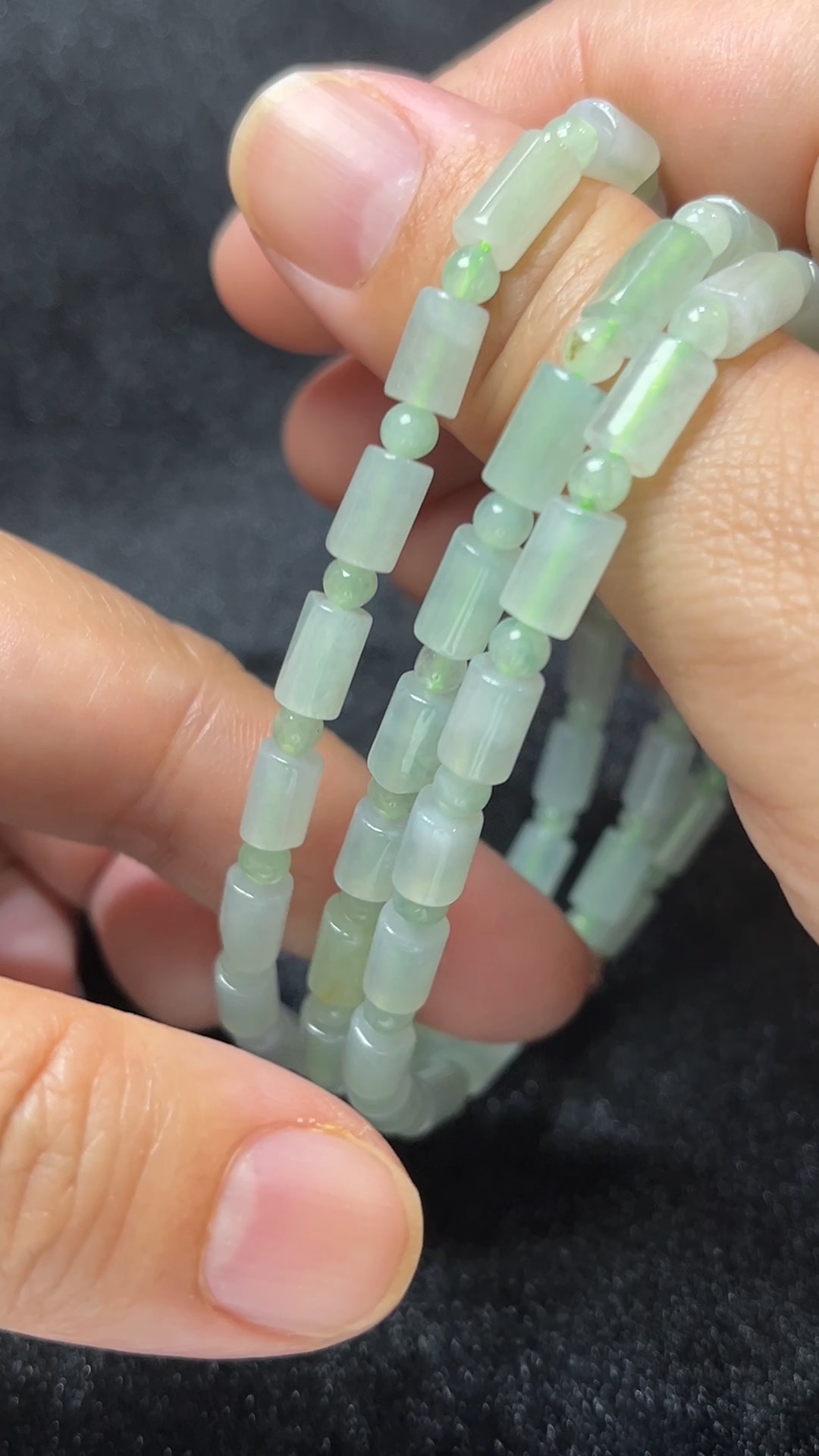 天然A級翡翠 長短有序|天然A貨翡翠桶珠圓珠設計款 翡翠直播#271 4 天然A級翡翠 長短有序|天然A貨翡翠桶珠圓珠設計款 翡翠直播#271 - Image 4