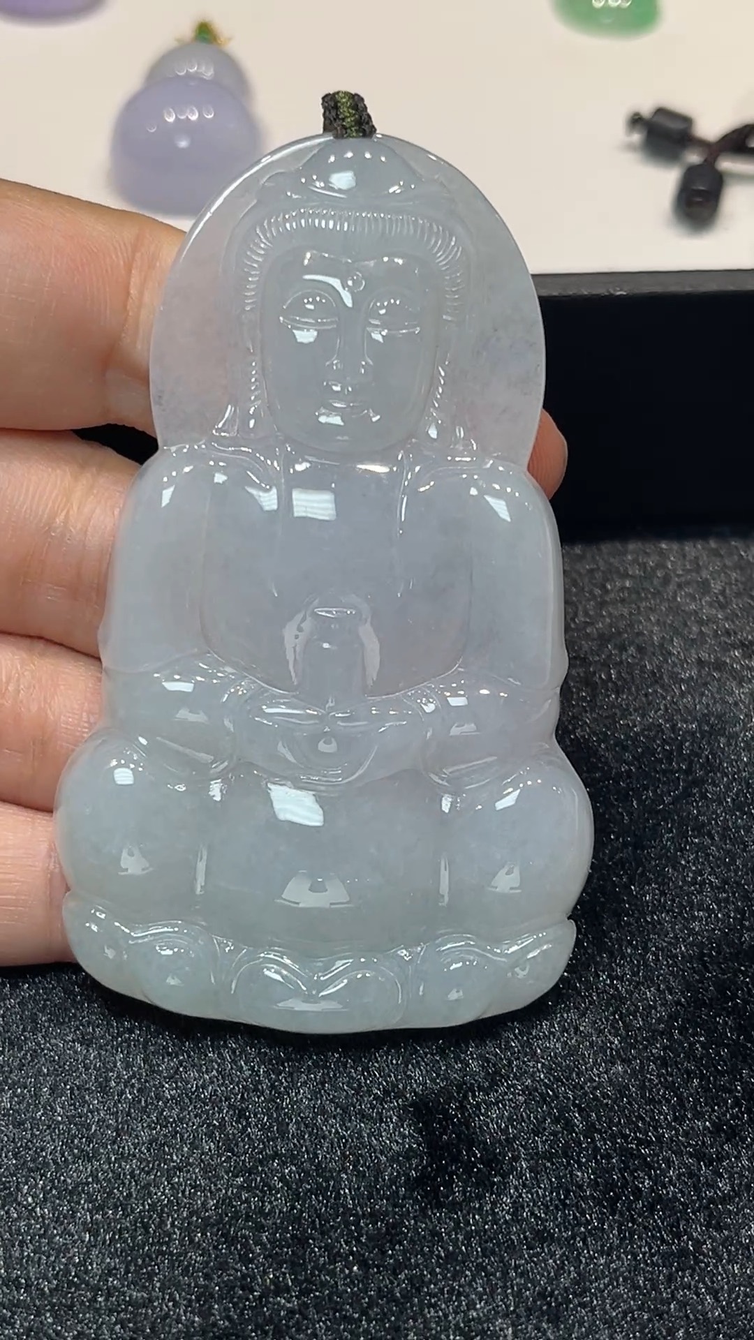 佛光護體|天然A級翡翠特大觀音吊墜 #279 2 佛光護體|天然A級翡翠特大觀音吊墜 #279 - Image 2