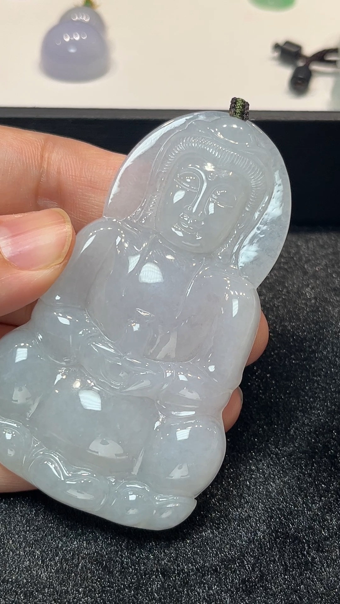 佛光護體|天然A級翡翠特大觀音吊墜 #279 4 佛光護體|天然A級翡翠特大觀音吊墜 #279 - Image 4