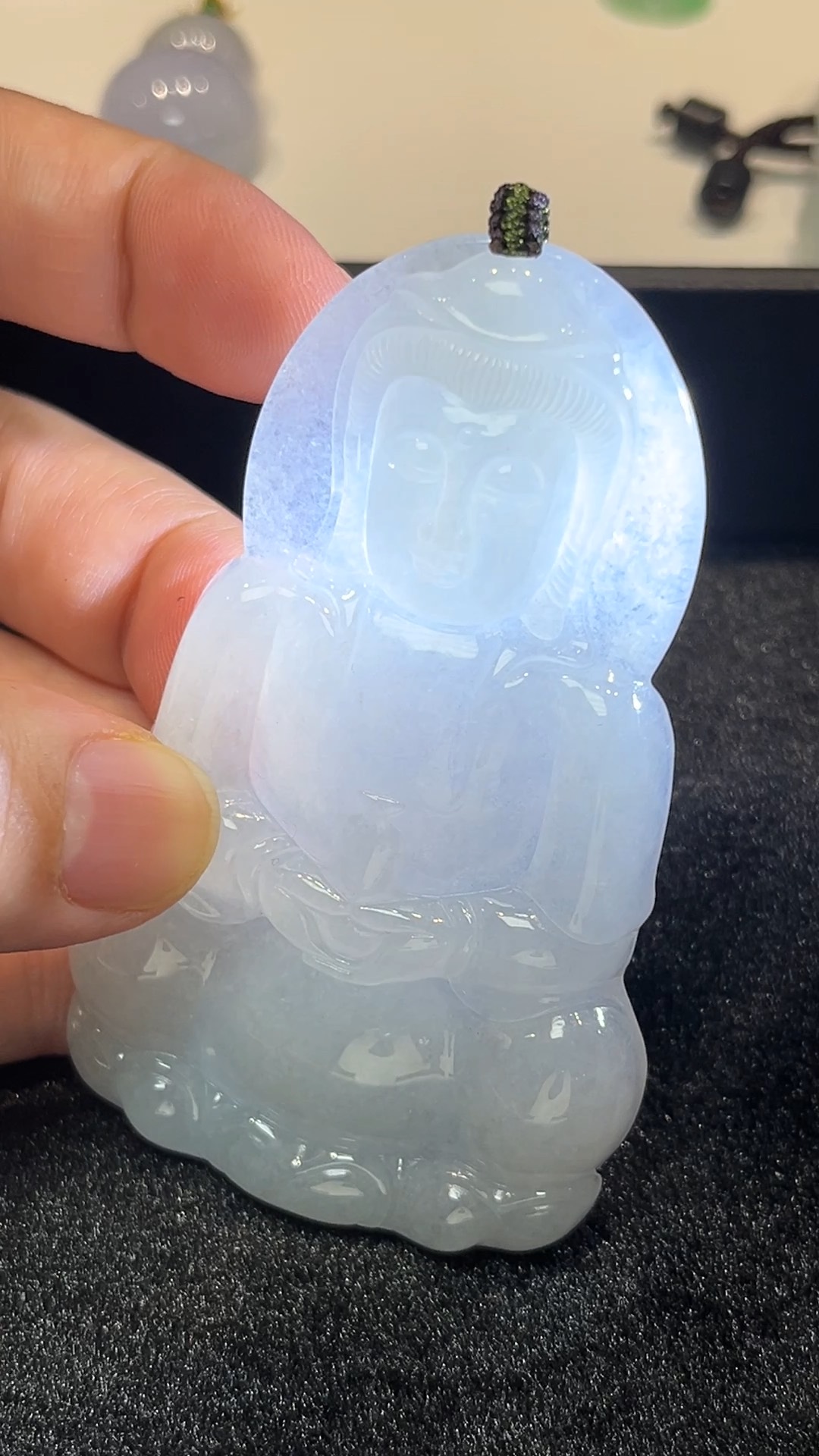 佛光護體|天然A級翡翠特大觀音吊墜 #279 5 佛光護體|天然A級翡翠特大觀音吊墜 #279 - Image 5