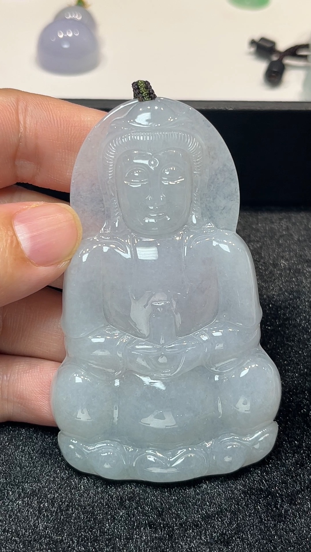 佛光護體|天然A級翡翠特大觀音吊墜 #279 6 佛光護體|天然A級翡翠特大觀音吊墜 #279 - Image 6