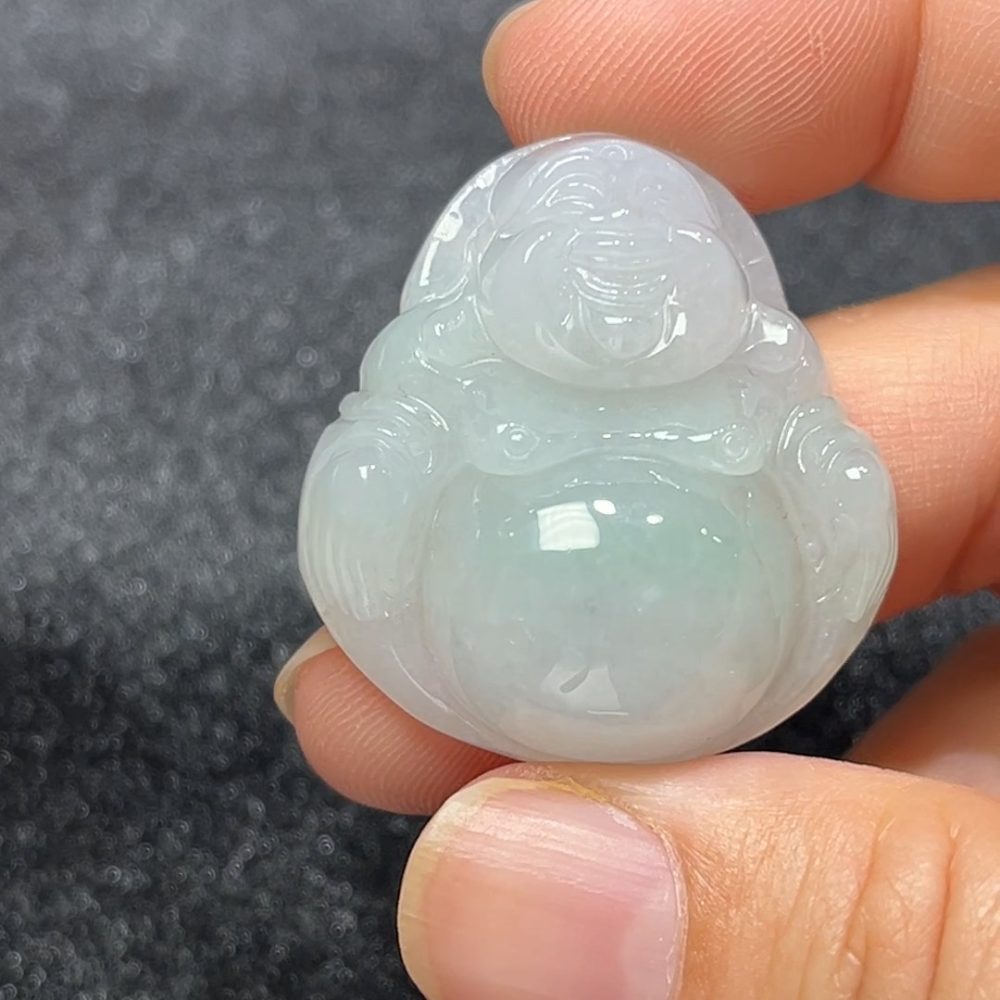 笑納百福｜天然A級翡翠佛公吊墜 翡翠直播#291