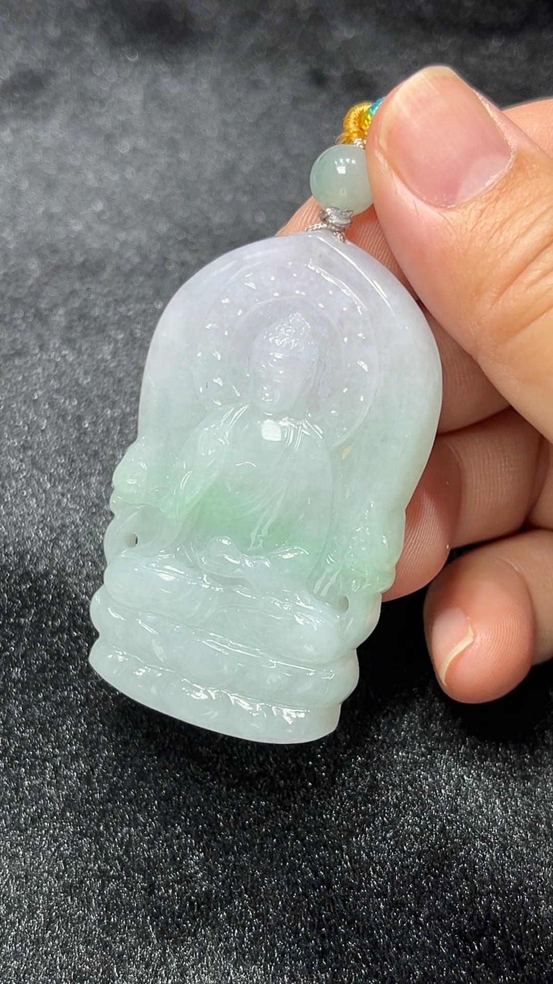 春光佛慧|天然A級春彩翡翠大日如來吊墜 翡翠直播#293 2 春光佛慧|天然A級春彩翡翠大日如來吊墜 翡翠直播#293 - Image 2