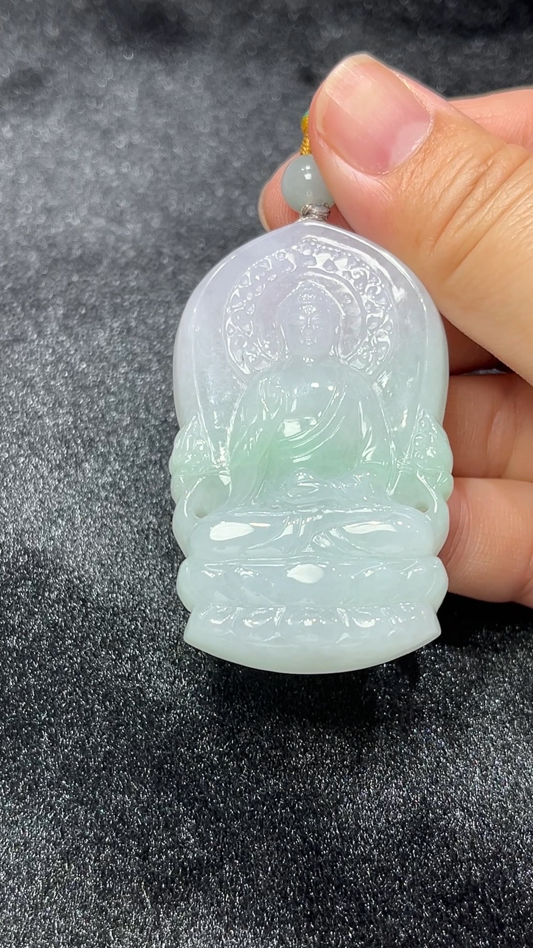 春光佛慧|天然A級春彩翡翠大日如來吊墜 翡翠直播#293 5 春光佛慧|天然A級春彩翡翠大日如來吊墜 翡翠直播#293 - Image 5