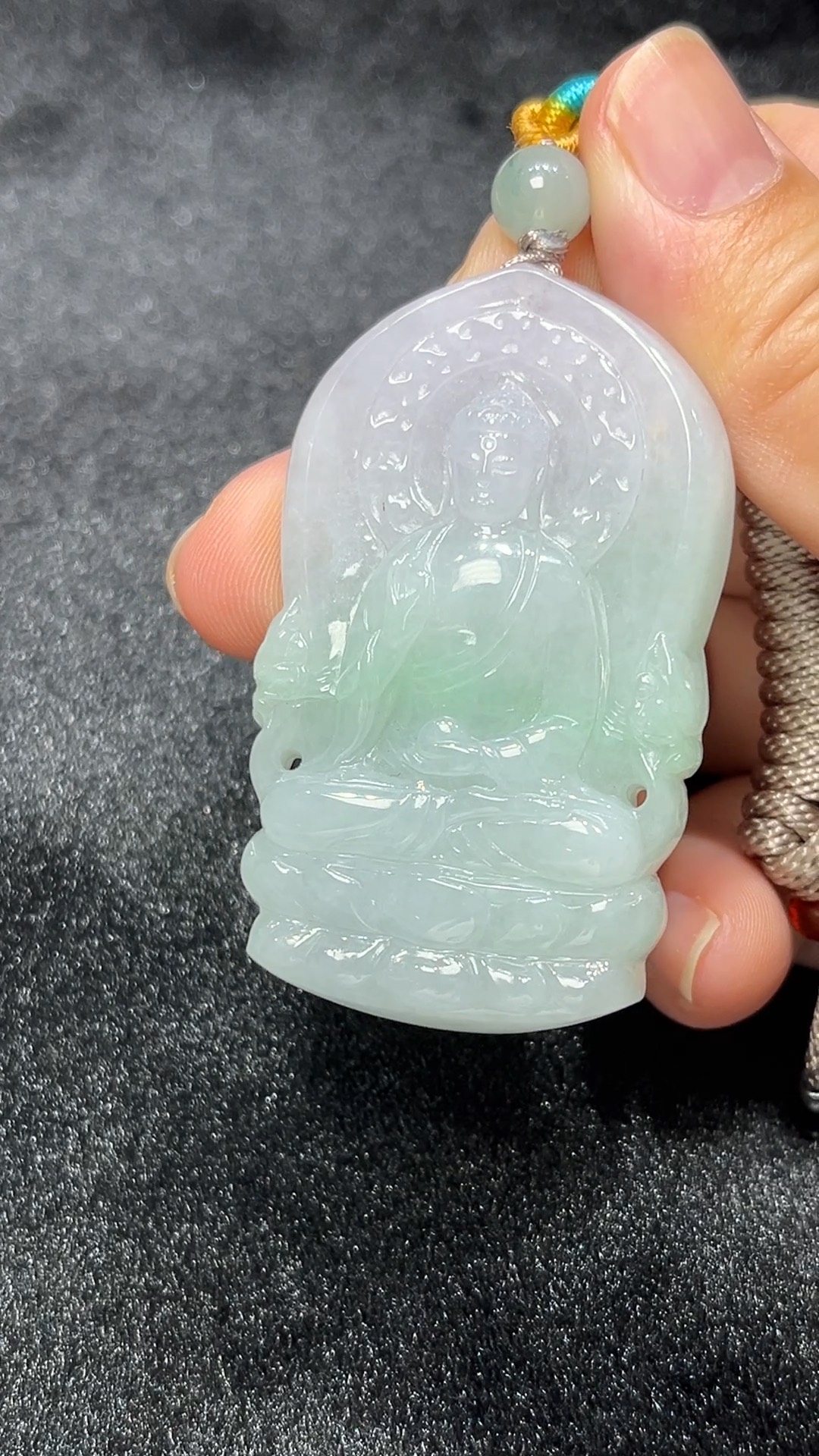 春光佛慧|天然A級春彩翡翠大日如來吊墜 翡翠直播#293 7 春光佛慧|天然A級春彩翡翠大日如來吊墜 翡翠直播#293 - Image 7