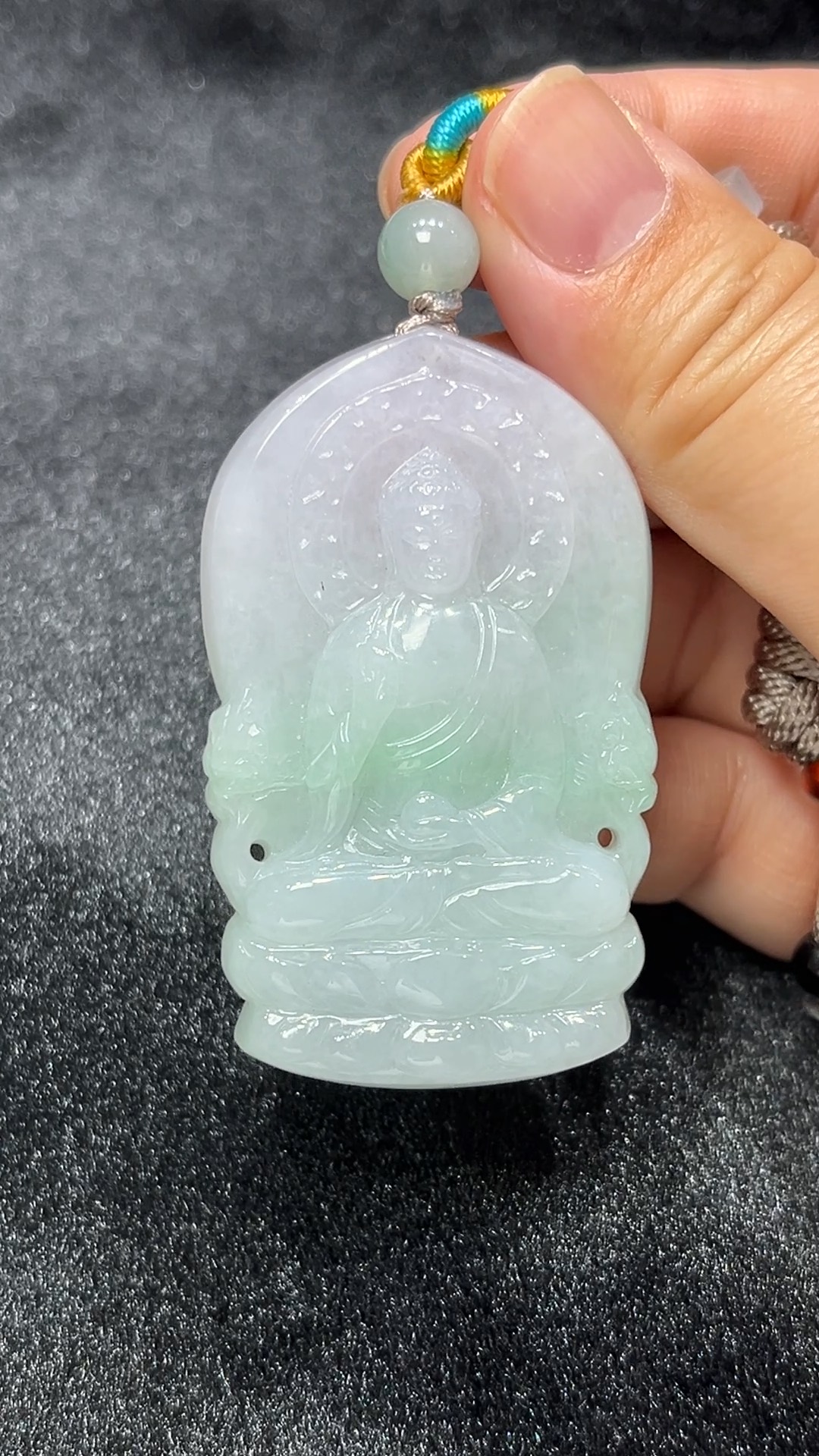 春光佛慧|天然A級春彩翡翠大日如來吊墜 翡翠直播#293 9 春光佛慧|天然A級春彩翡翠大日如來吊墜 翡翠直播#293 - Image 9