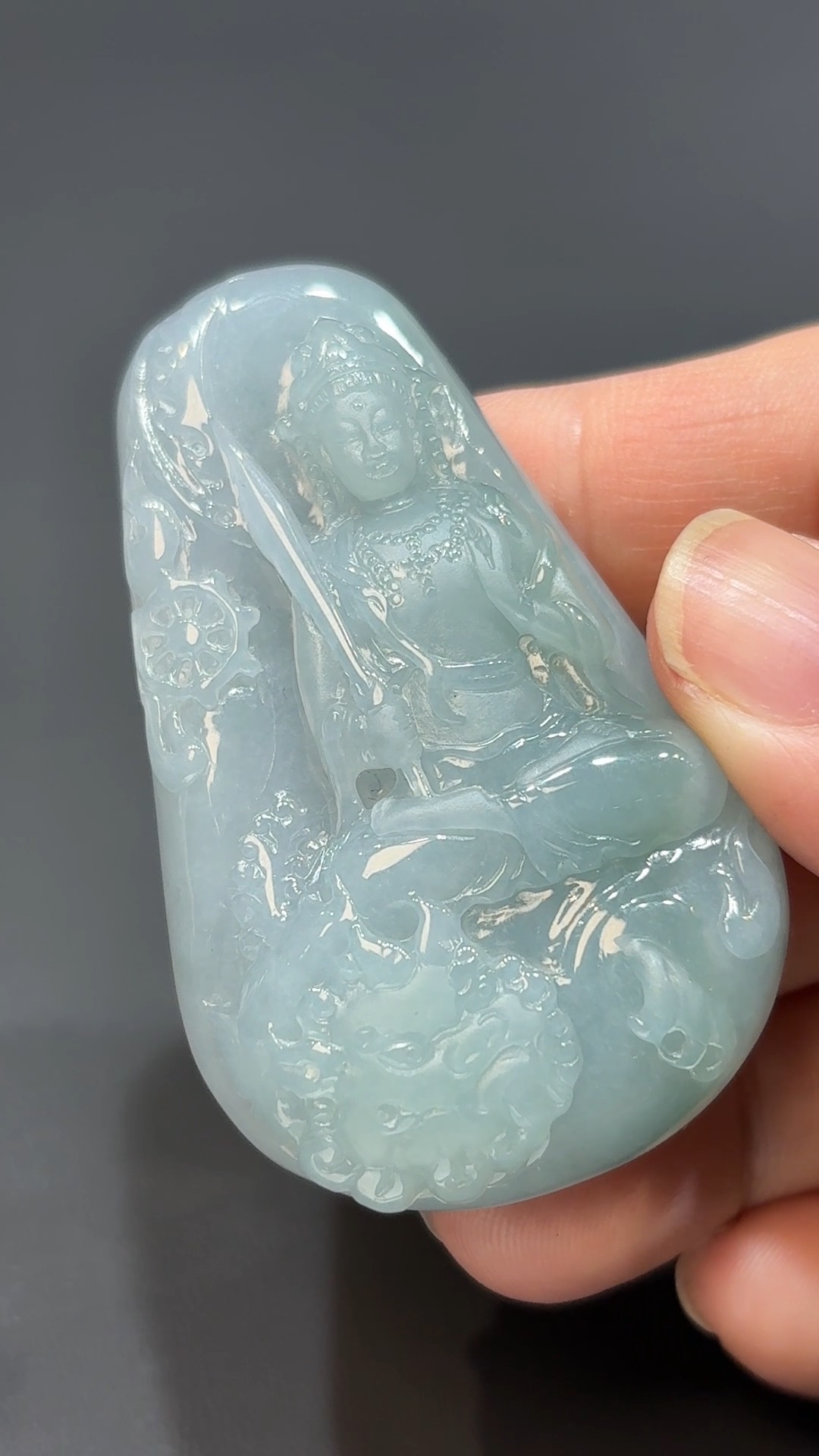 慧光紫韻|天然A級紫藍翡翠文殊菩薩吊墜 #312 7 慧光紫韻|天然A級紫藍翡翠文殊菩薩吊墜 #312 - Image 7