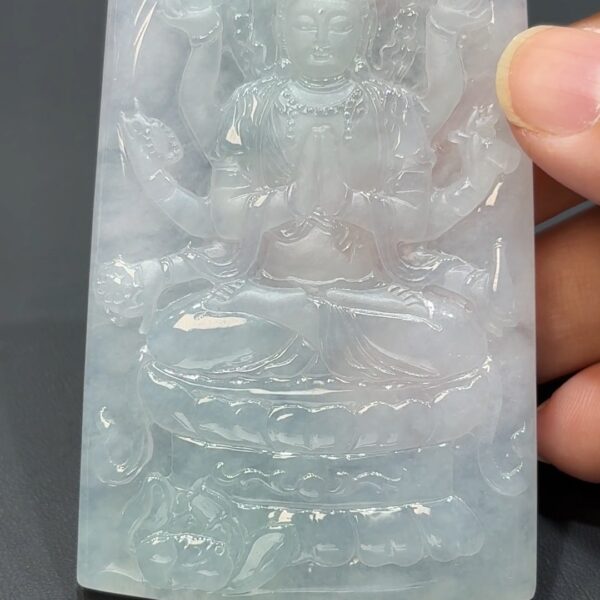 千願守護｜天然A級翡翠千手觀音吊墜 #314