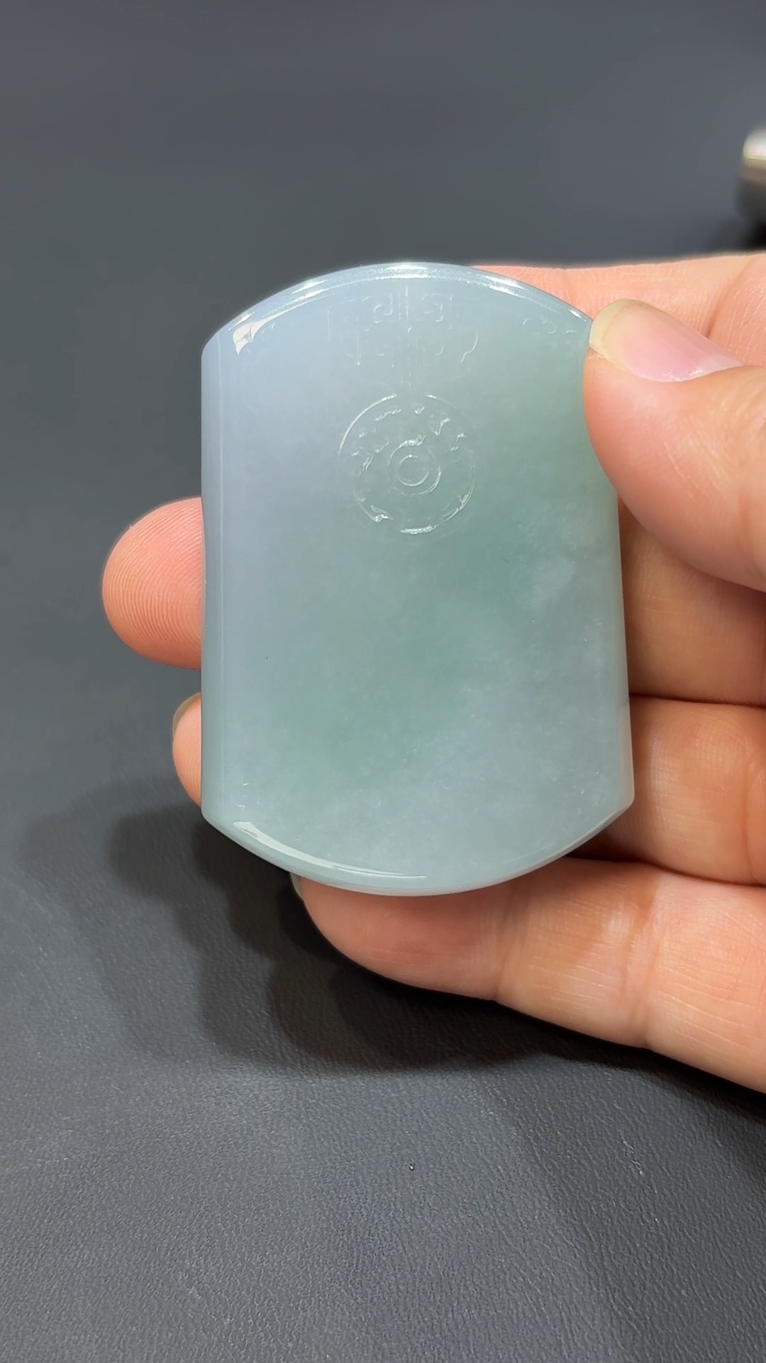 沉靜之力|天然A貨厚板翡翠古風牌墜飾 #315 6 沉靜之力|天然A貨厚板翡翠古風牌墜飾 #315 - Image 6