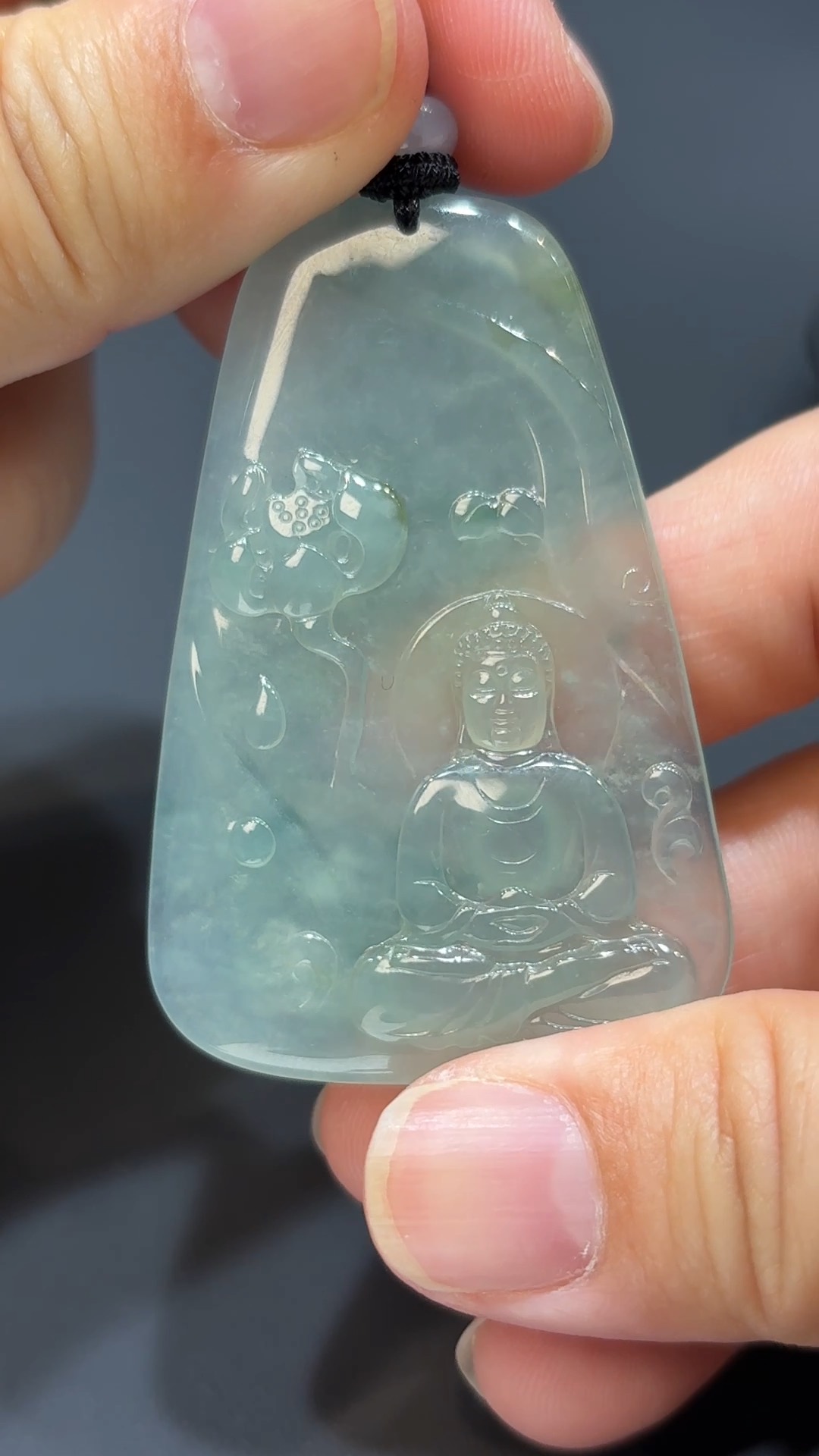 如來慧光|天然A級冰透翡翠大日如來吊墜 #316 4 如來慧光|天然A級冰透翡翠大日如來吊墜 #316 - Image 4