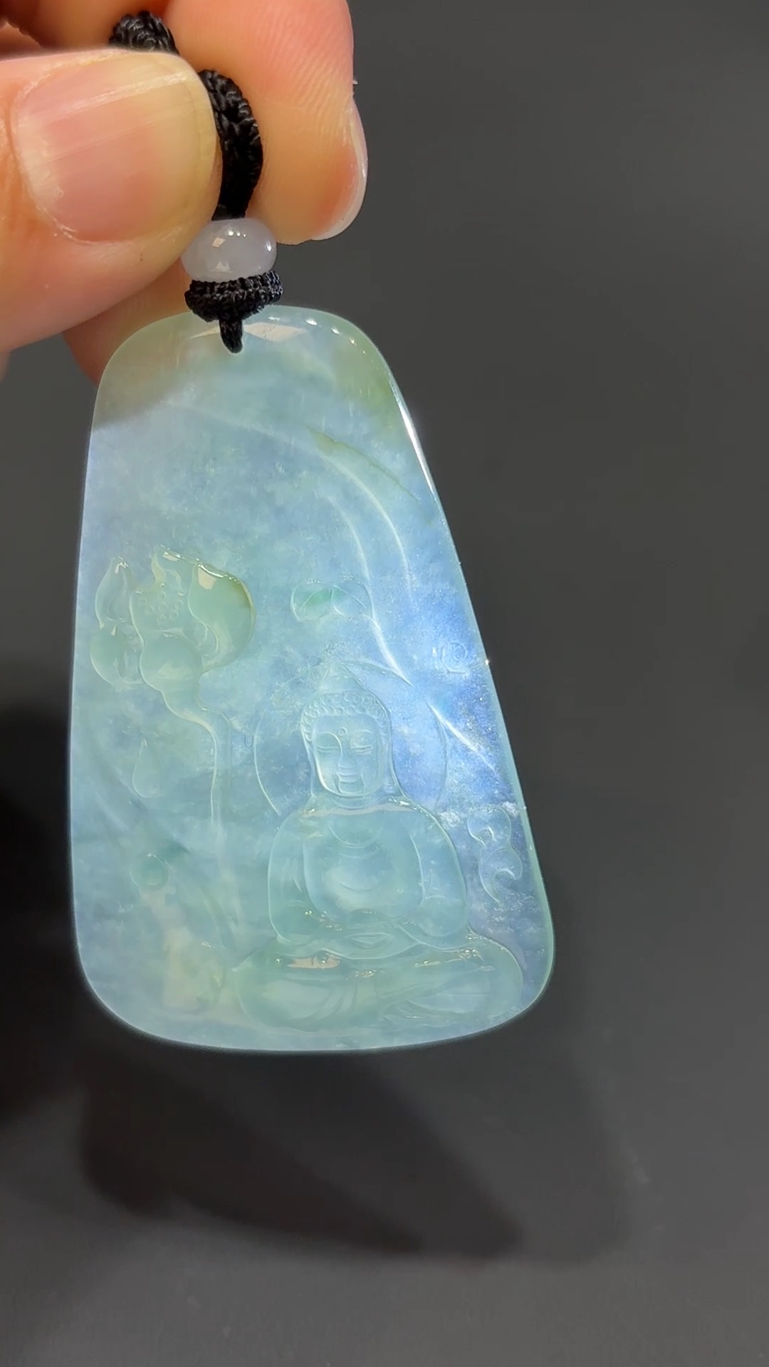 如來慧光|天然A級冰透翡翠大日如來吊墜 #316 5 如來慧光|天然A級冰透翡翠大日如來吊墜 #316 - Image 5