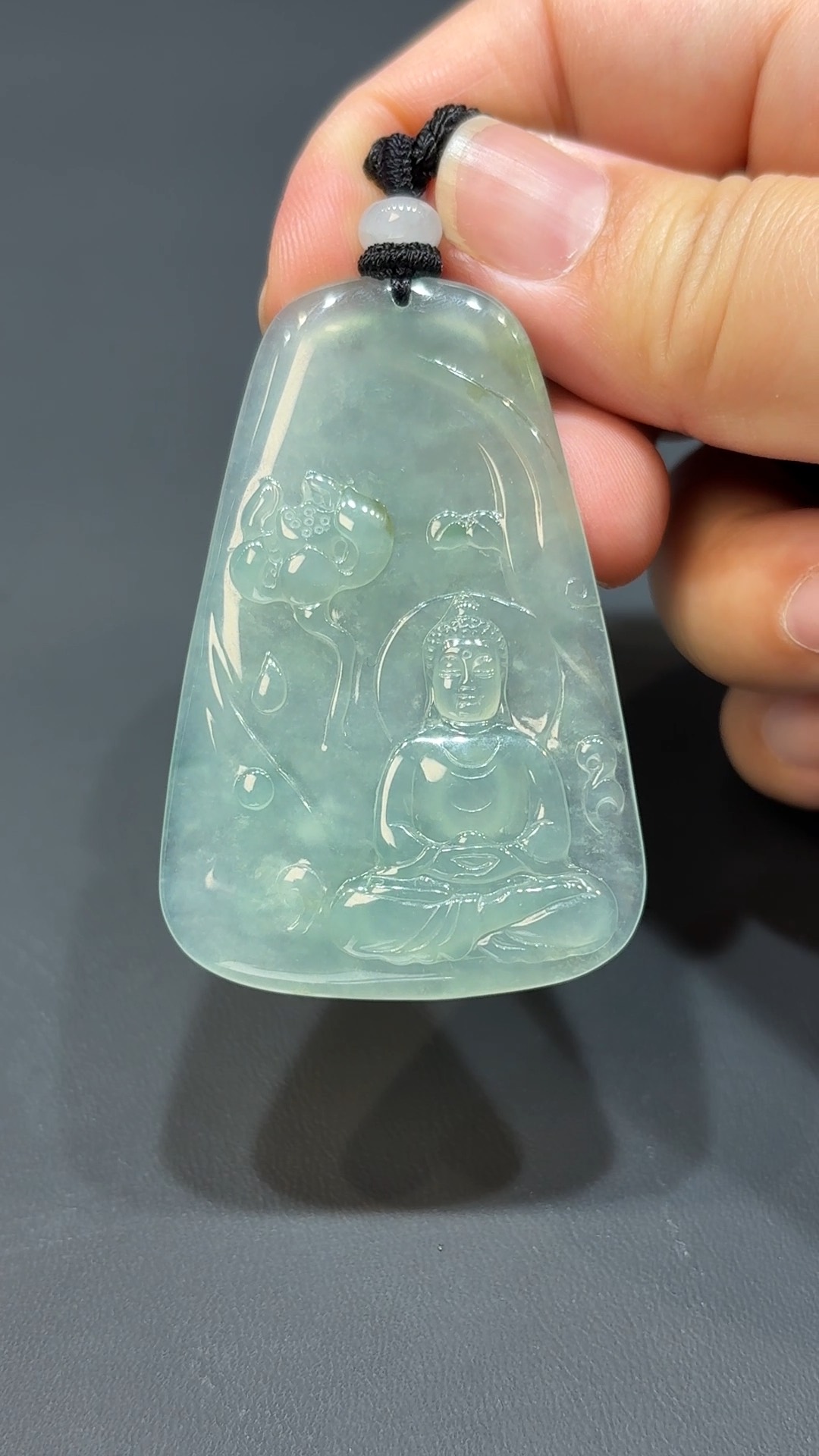 如來慧光|天然A級冰透翡翠大日如來吊墜 #316 6 如來慧光|天然A級冰透翡翠大日如來吊墜 #316 - Image 6