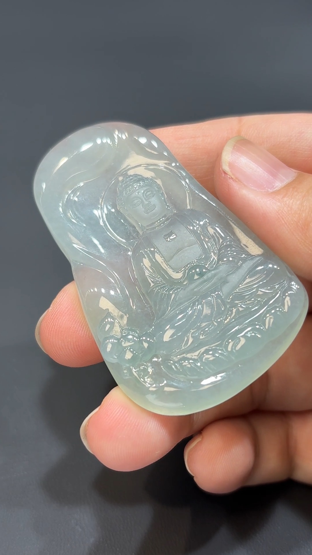 慧光本源|天然A級翡翠大日如來吊墜 #317 4 慧光本源|天然A級翡翠大日如來吊墜 #317 - Image 4