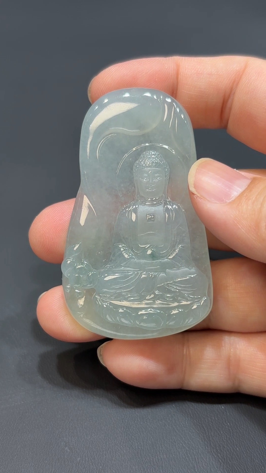 慧光本源|天然A級翡翠大日如來吊墜 #317 5 慧光本源|天然A級翡翠大日如來吊墜 #317 - Image 5