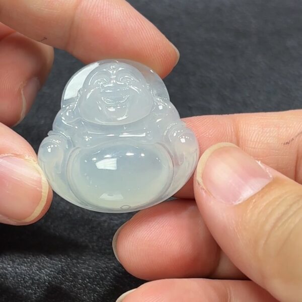 玉映慈容.白佛祥安 天然翡翠佛公 直播編號#329