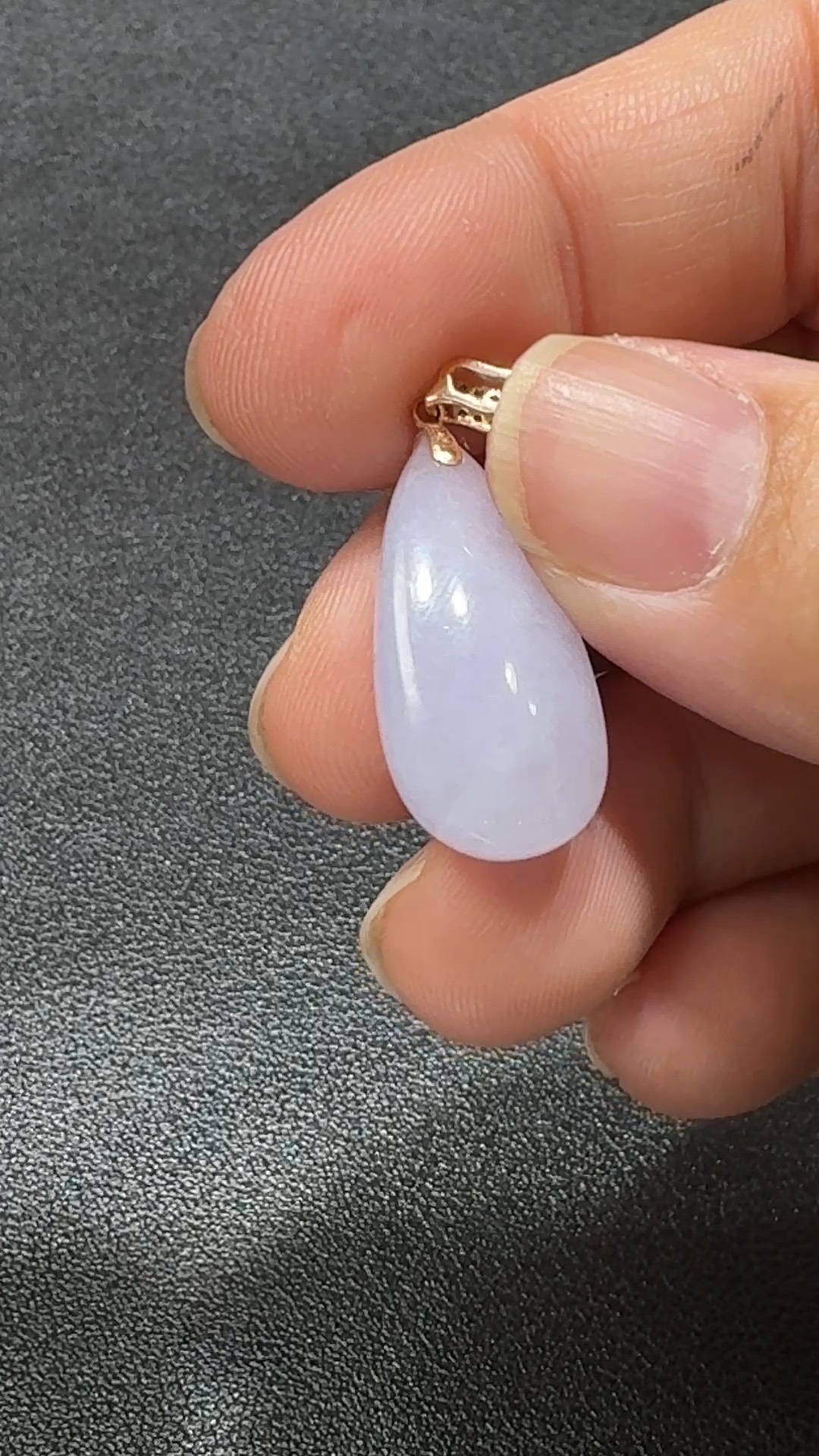 霧紫輕凝.18K翡翠水滴魅影吊墜 直播編號#337 7 霧紫輕凝.18K翡翠水滴魅影吊墜 直播編號#337 - Image 7