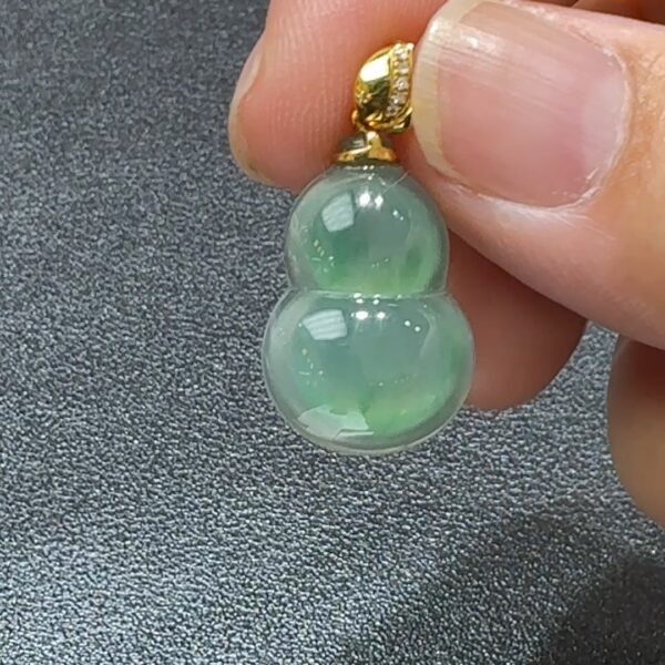 冰翠承福．葫蘆靈韻 翡翠吊墜 直播編號#339