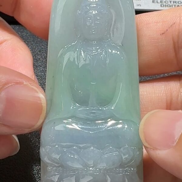 靈翠守慈・紫綠觀音之心 翡翠吊墜 直播編號#341