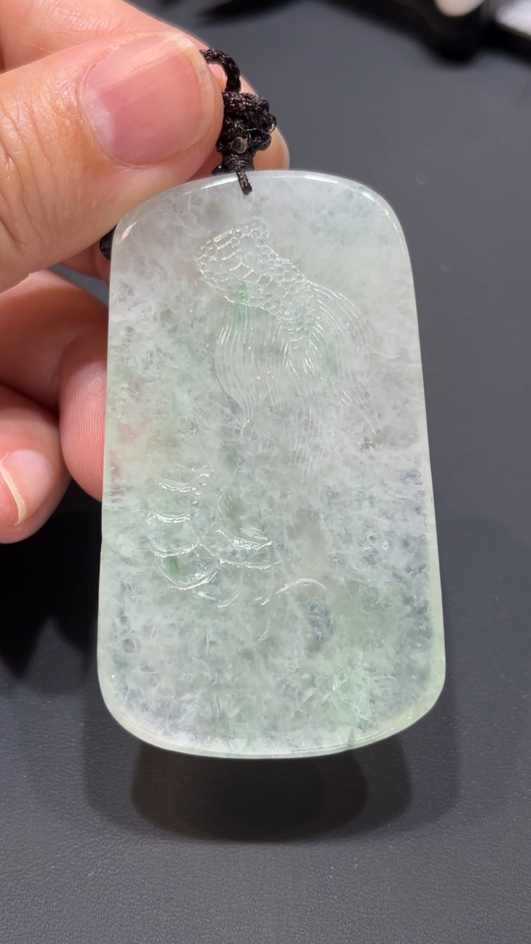 翡翠玉器精選 飄花龍影・力量與靈氣共融翡翠吊墜 編號#362 5 翡翠玉器精選 飄花龍影・力量與靈氣共融翡翠吊墜 編號#362 - Image 5