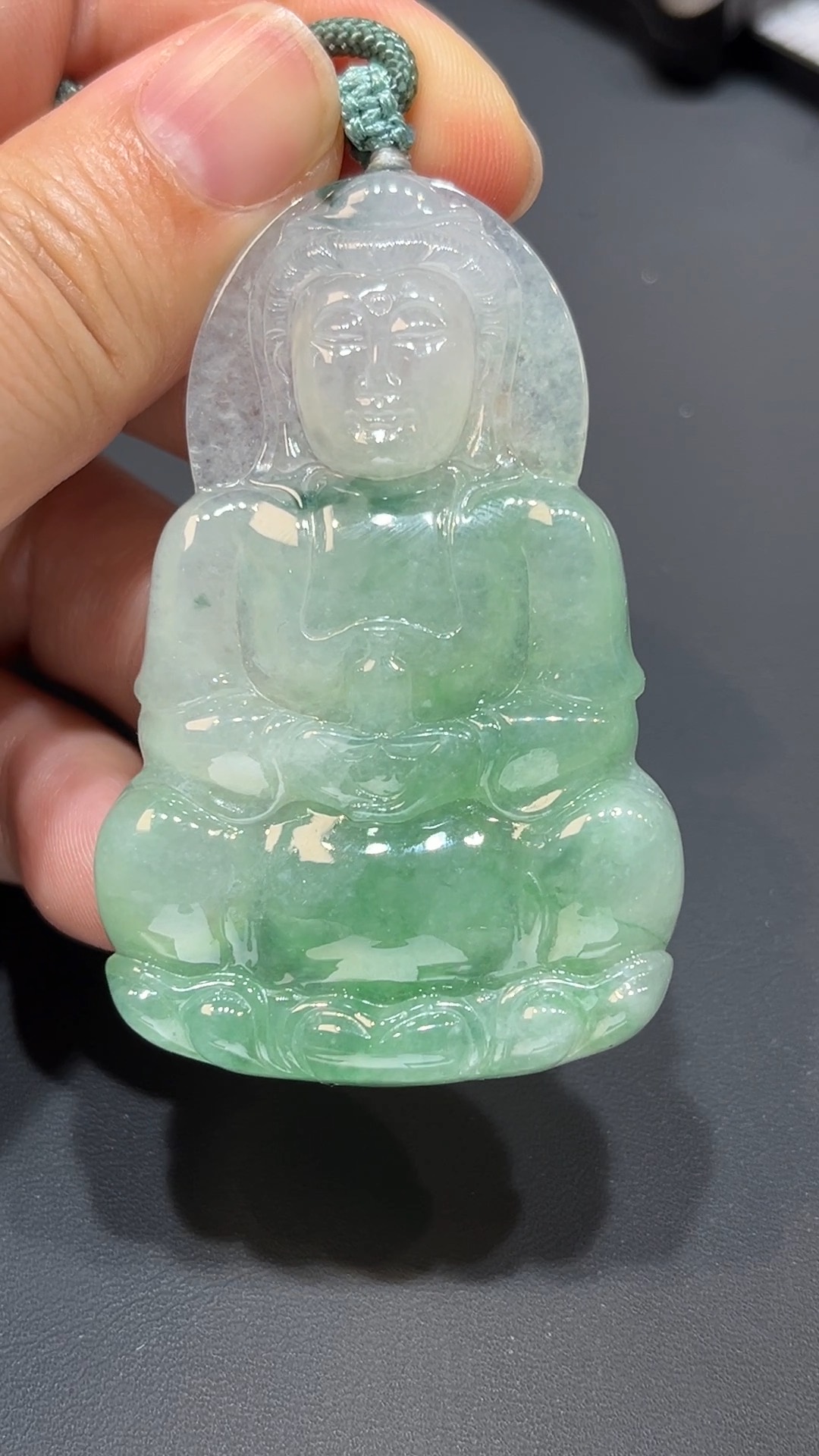 翡翠玉器精選 蓮韻觀音・飄花映翠心靈安護吊墜 編號#363 8 翡翠玉器精選 蓮韻觀音・飄花映翠心靈安護吊墜 編號#363 - Image 8