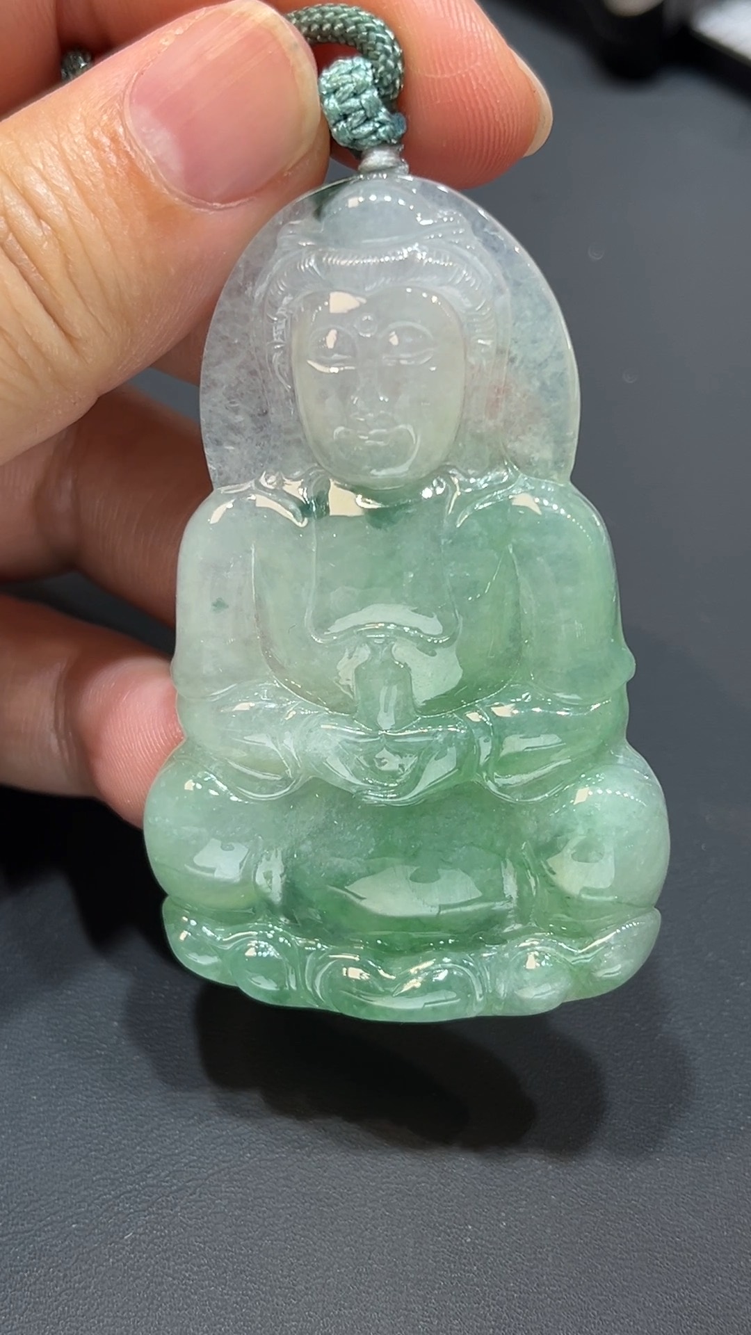 翡翠玉器精選 蓮韻觀音・飄花映翠心靈安護吊墜 編號#363 7 翡翠玉器精選 蓮韻觀音・飄花映翠心靈安護吊墜 編號#363 - Image 7