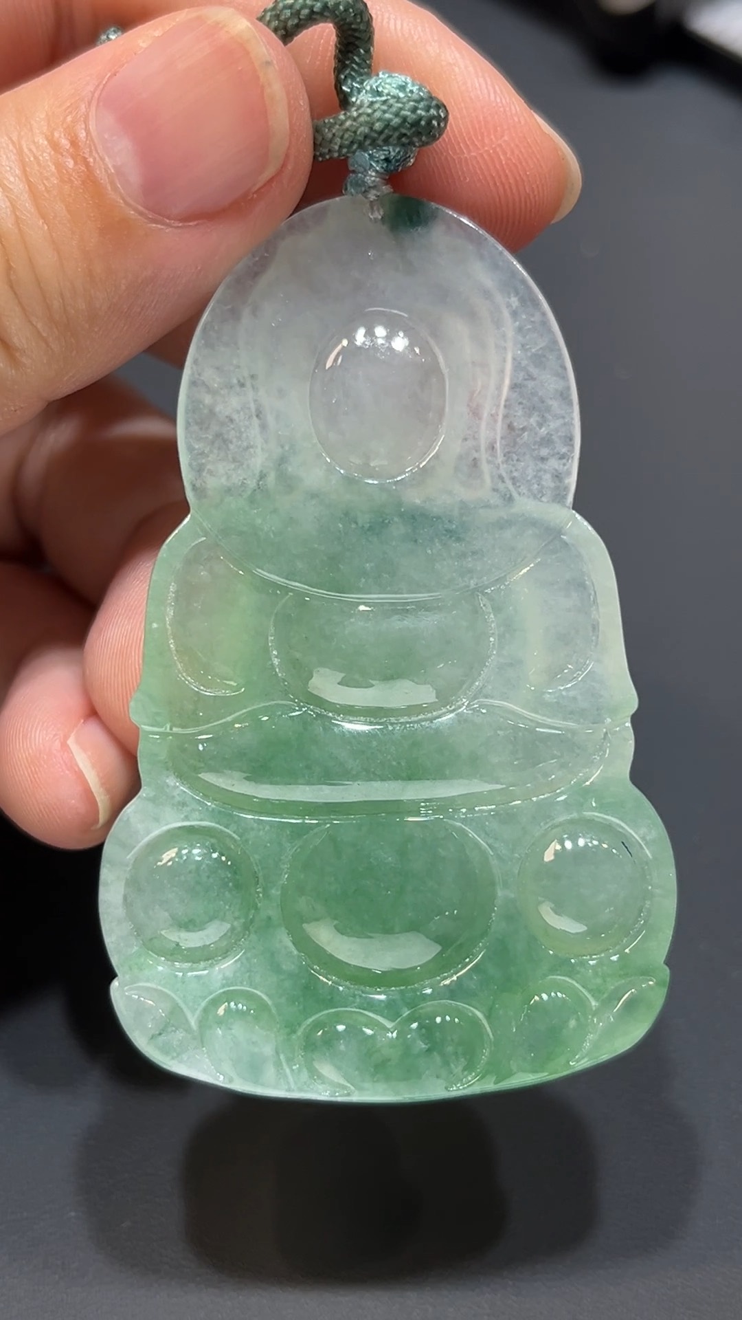 翡翠玉器精選 蓮韻觀音・飄花映翠心靈安護吊墜 編號#363 6 翡翠玉器精選 蓮韻觀音・飄花映翠心靈安護吊墜 編號#363 - Image 6