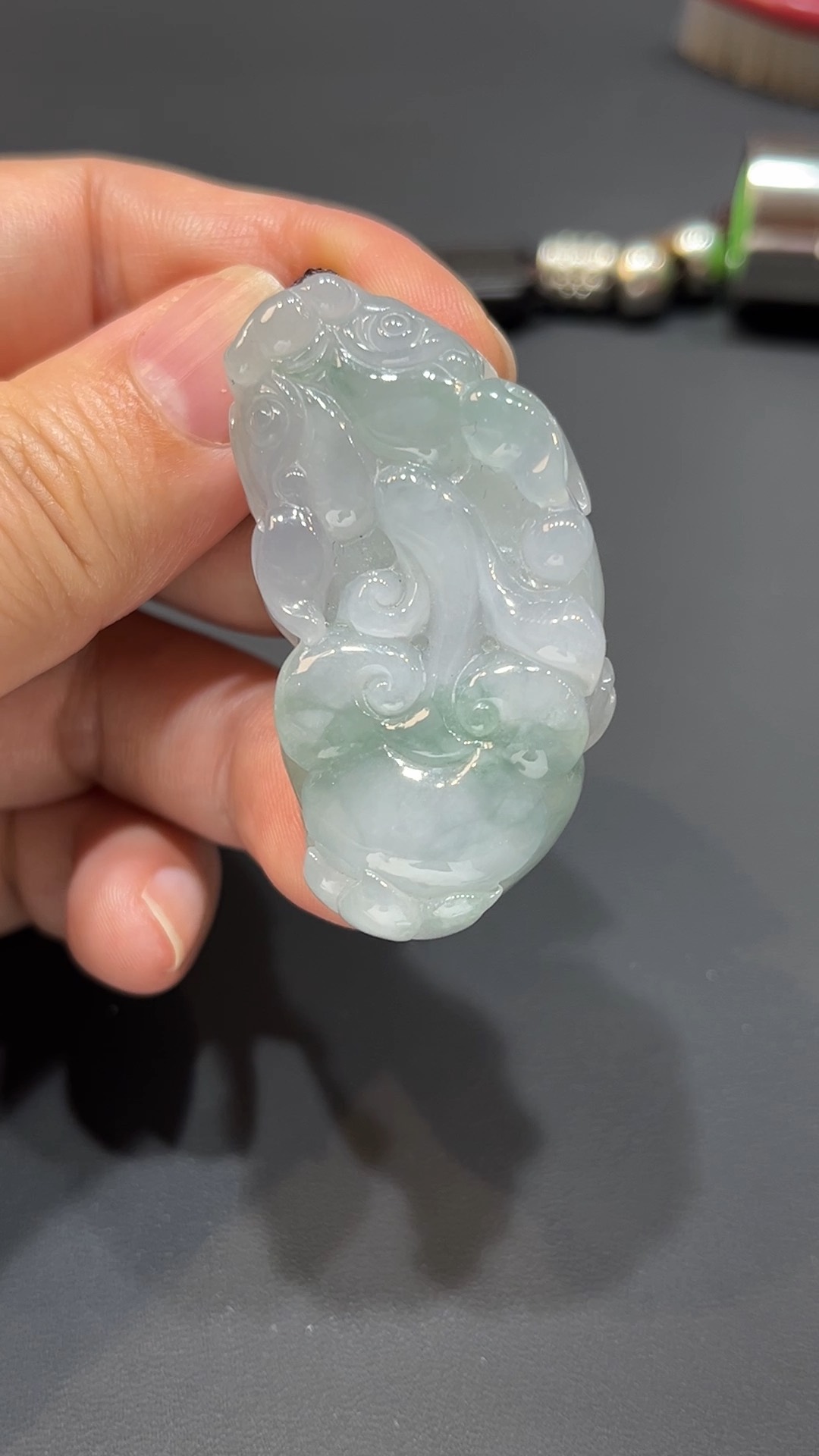 翡翠玉器精選 老坑靈貔・飄花翡翠貔貅招財守護吊墜 編號#369 8 翡翠玉器精選 老坑靈貔・飄花翡翠貔貅招財守護吊墜 編號#369 - Image 8