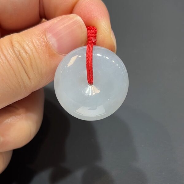 翡翠玉器精選 幼潤玉扣・#374純淨小巧翡翠平安扣