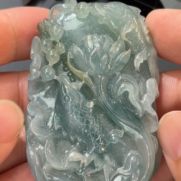 翡翠玉器精選 深藍魚牌.工藝臻品典藏之選 編號#380