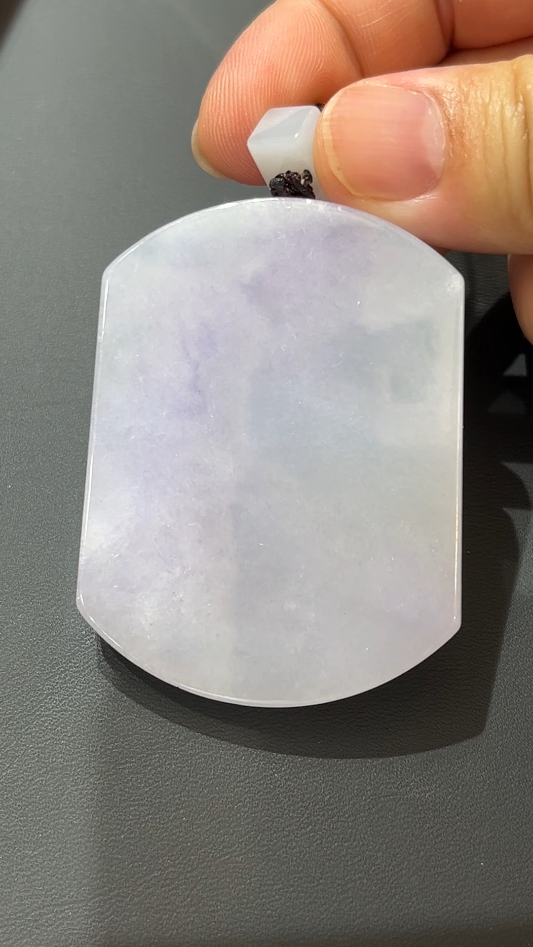 典雅靜謐.淺紫翡翠無事牌 編號382 1 典雅靜謐.淺紫翡翠無事牌 編號382