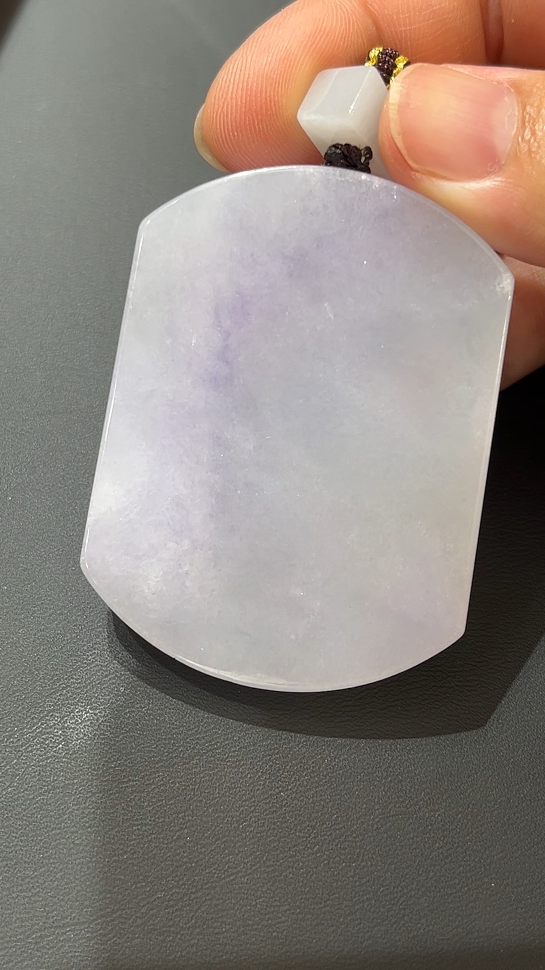 典雅靜謐.淺紫翡翠無事牌 編號382 4 典雅靜謐.淺紫翡翠無事牌 編號382 - Image 4