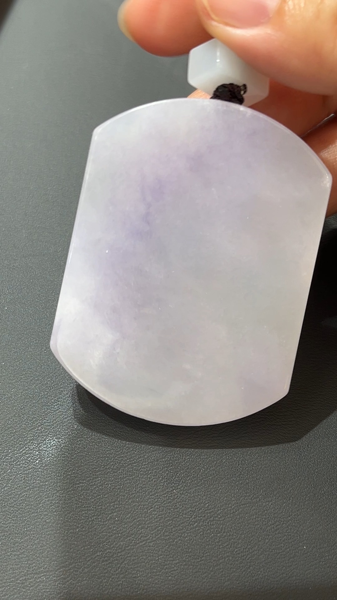 典雅靜謐.淺紫翡翠無事牌 編號382 5 典雅靜謐.淺紫翡翠無事牌 編號382 - Image 5