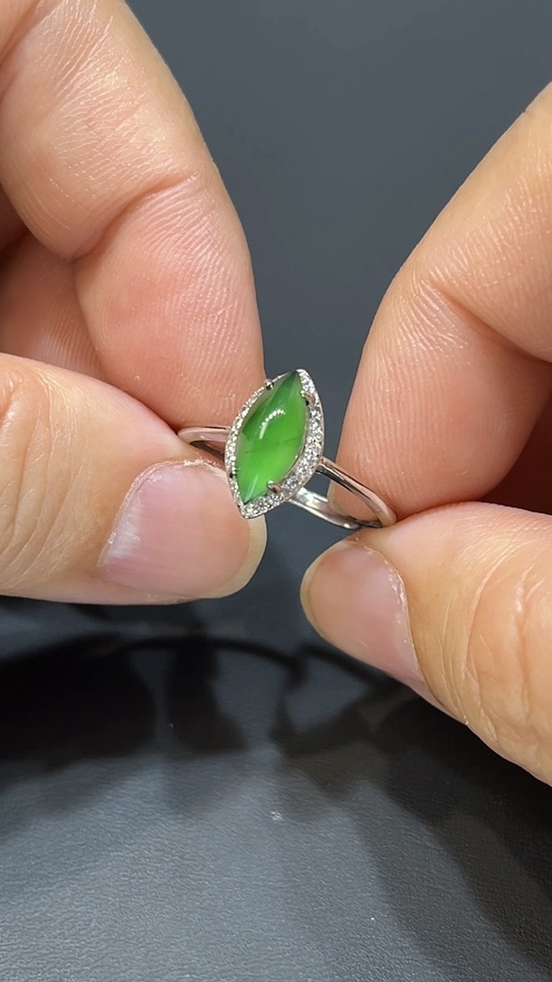 翡翠玉器精選# 390 陽綠之眼.平價雅選 翡翠戒指 5 翡翠玉器精選# 390 陽綠之眼.平價雅選 翡翠戒指 - Image 5