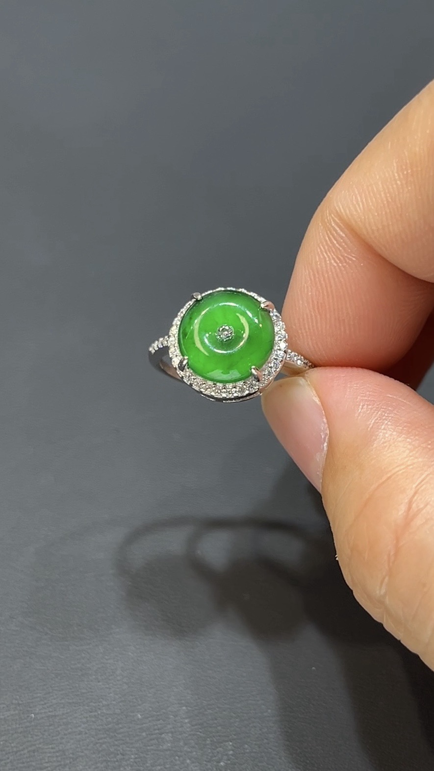 翡翠玉器精選編號#392 平安扣925銀戒指|吉祥設計款 1 翡翠玉器精選編號#392 平安扣925銀戒指|吉祥設計款